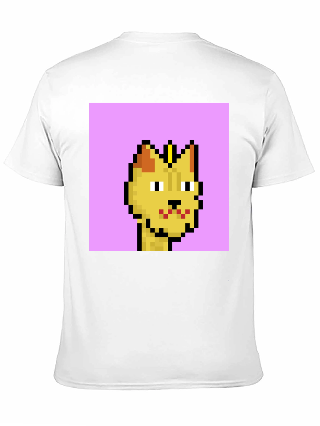 Pixel Cat Graphic Tee - Black Cotton T-Shirt