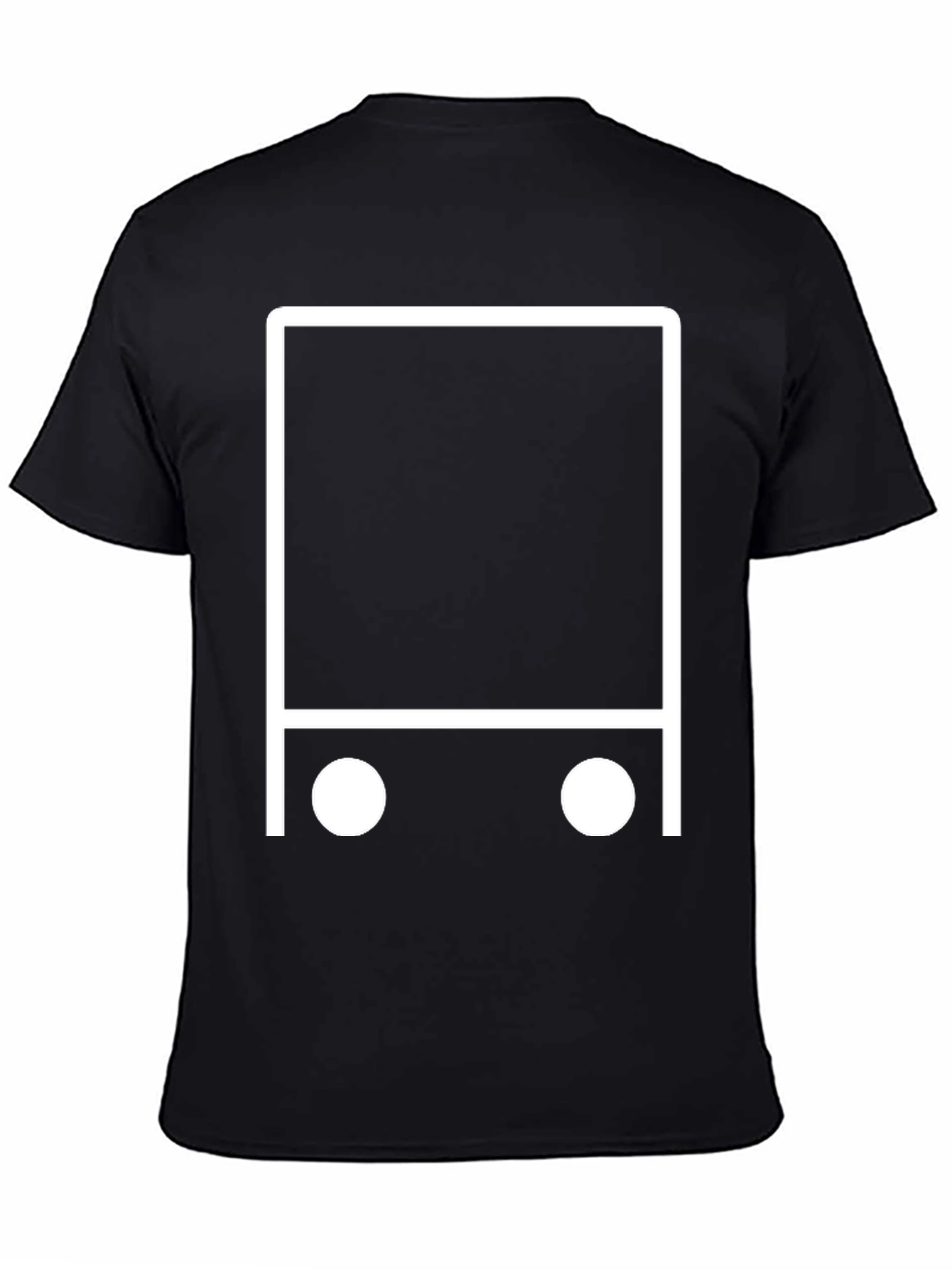 Abstract White Graphic Black Tee
