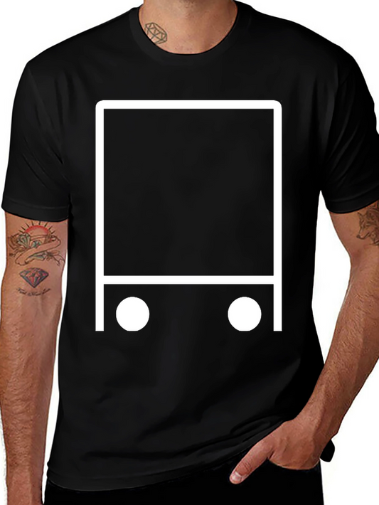Abstract White Graphic Black Tee