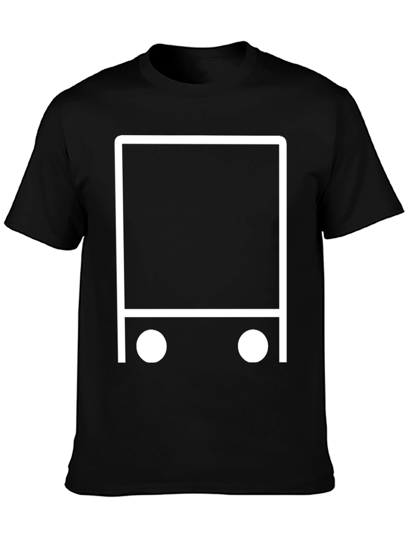 Abstract White Graphic Black Tee