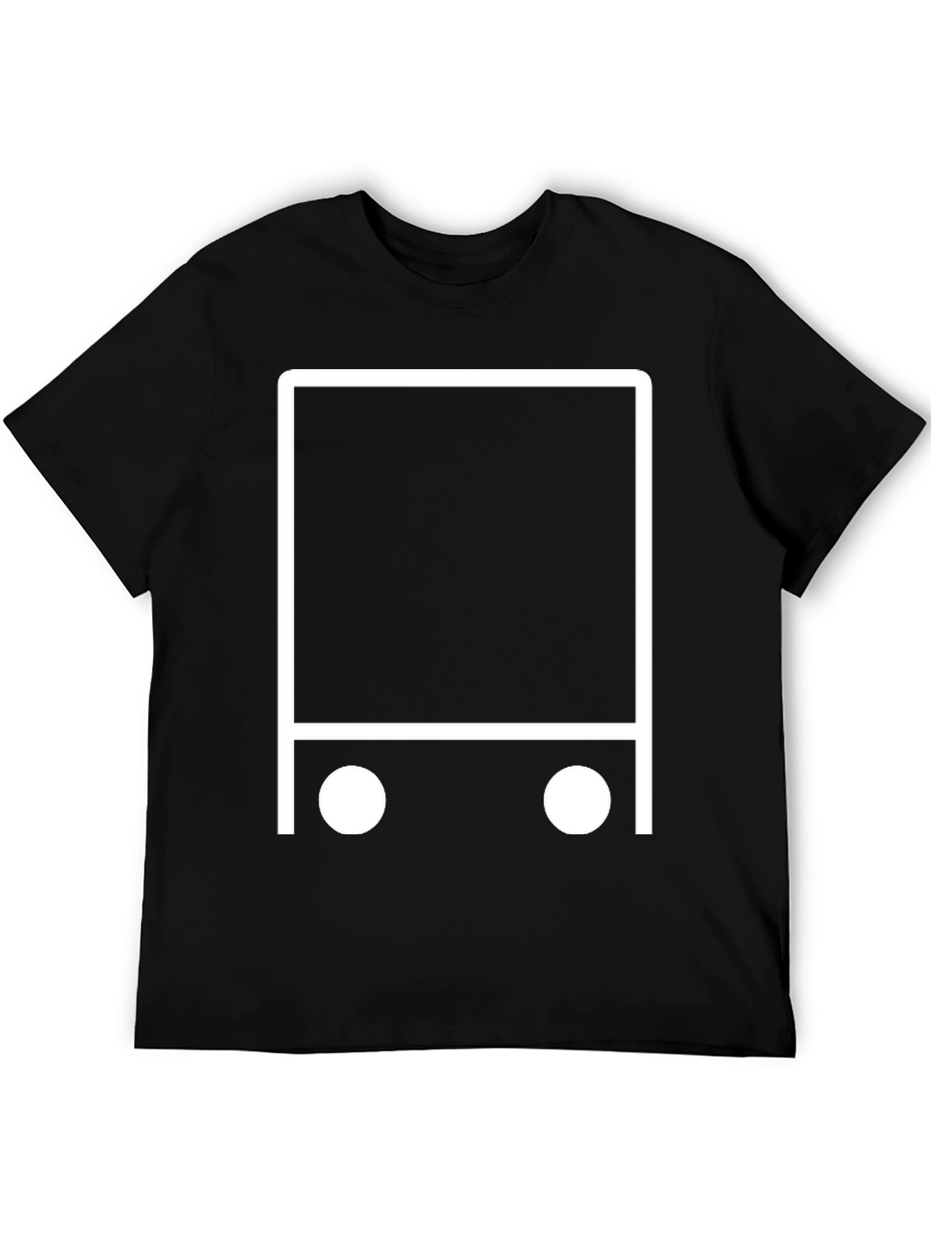 Abstract White Graphic Black Tee