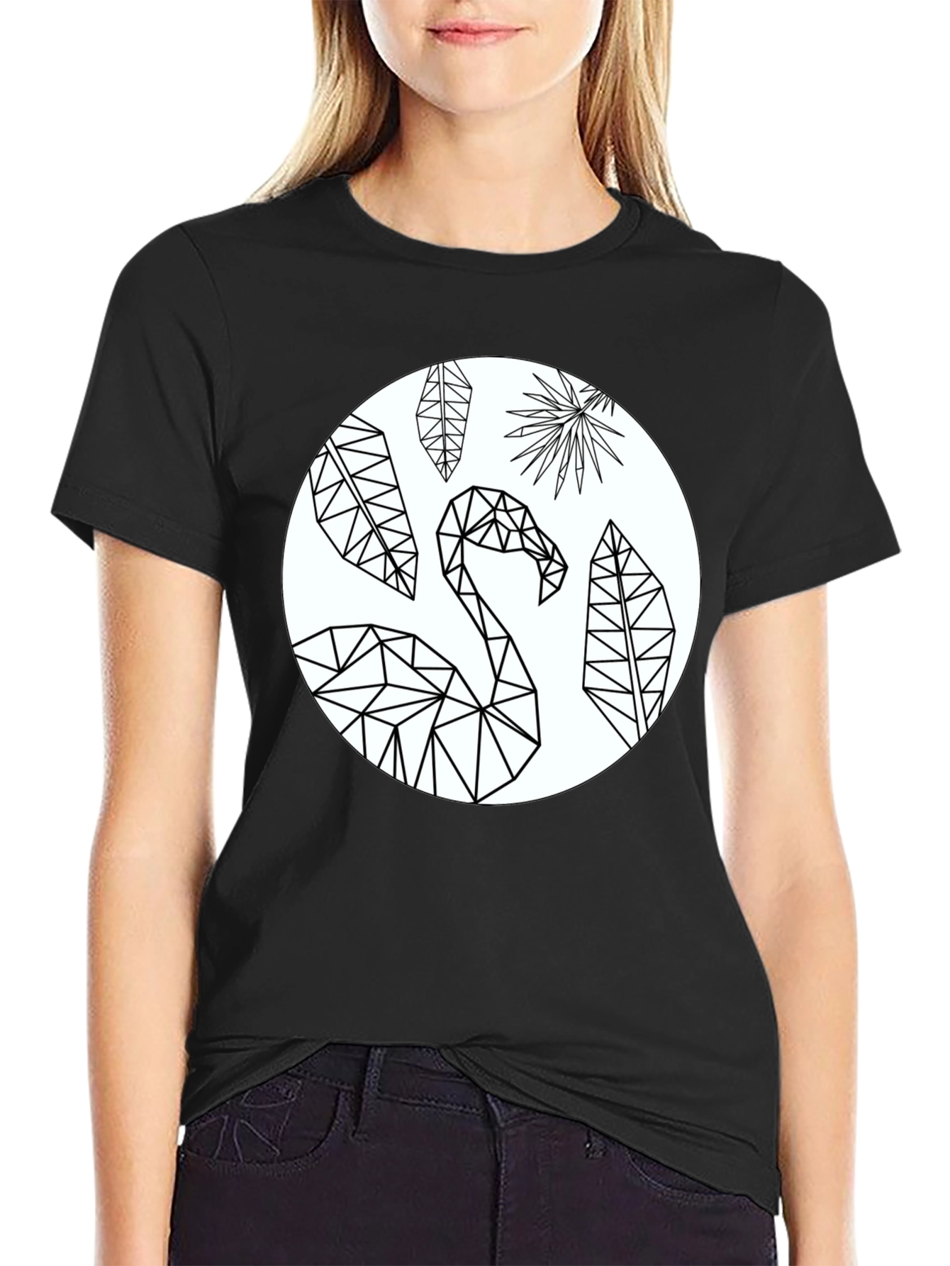 Geometric Flamingo Graphic Tee
