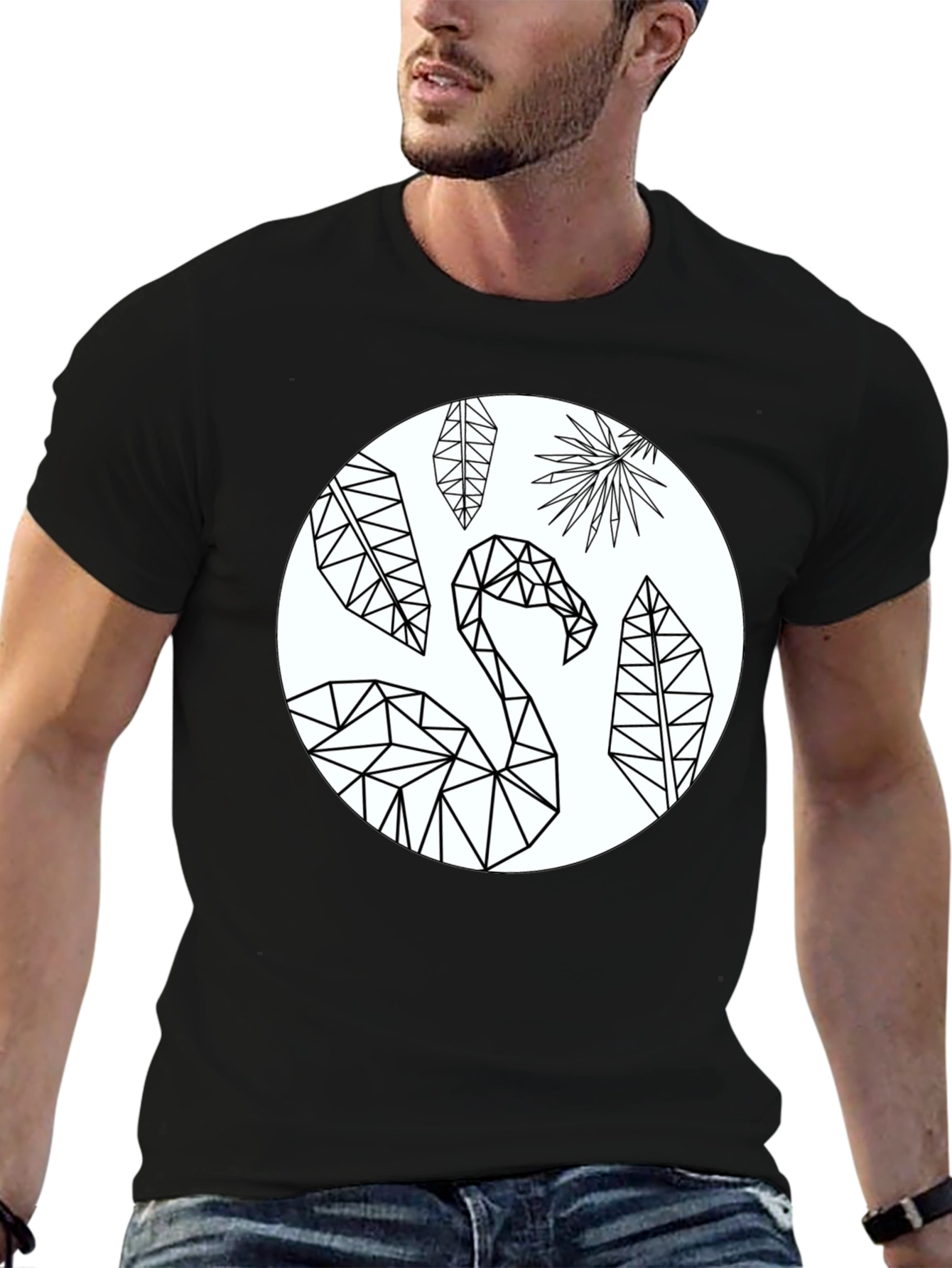 Geometric Flamingo Graphic Tee
