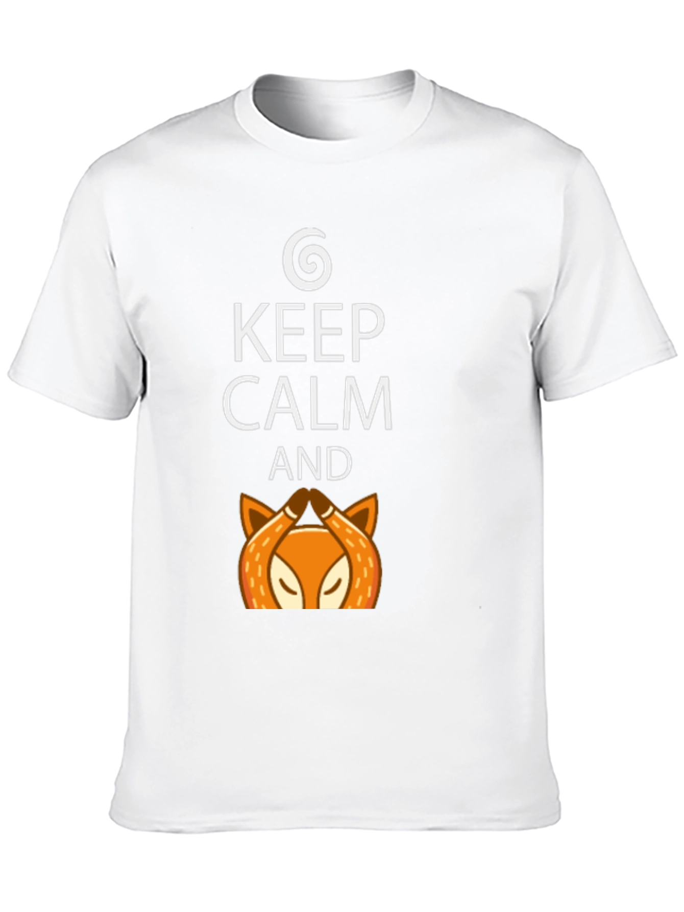 Keep Calm Fox Graphic Tee - Mens Black T-Shirt