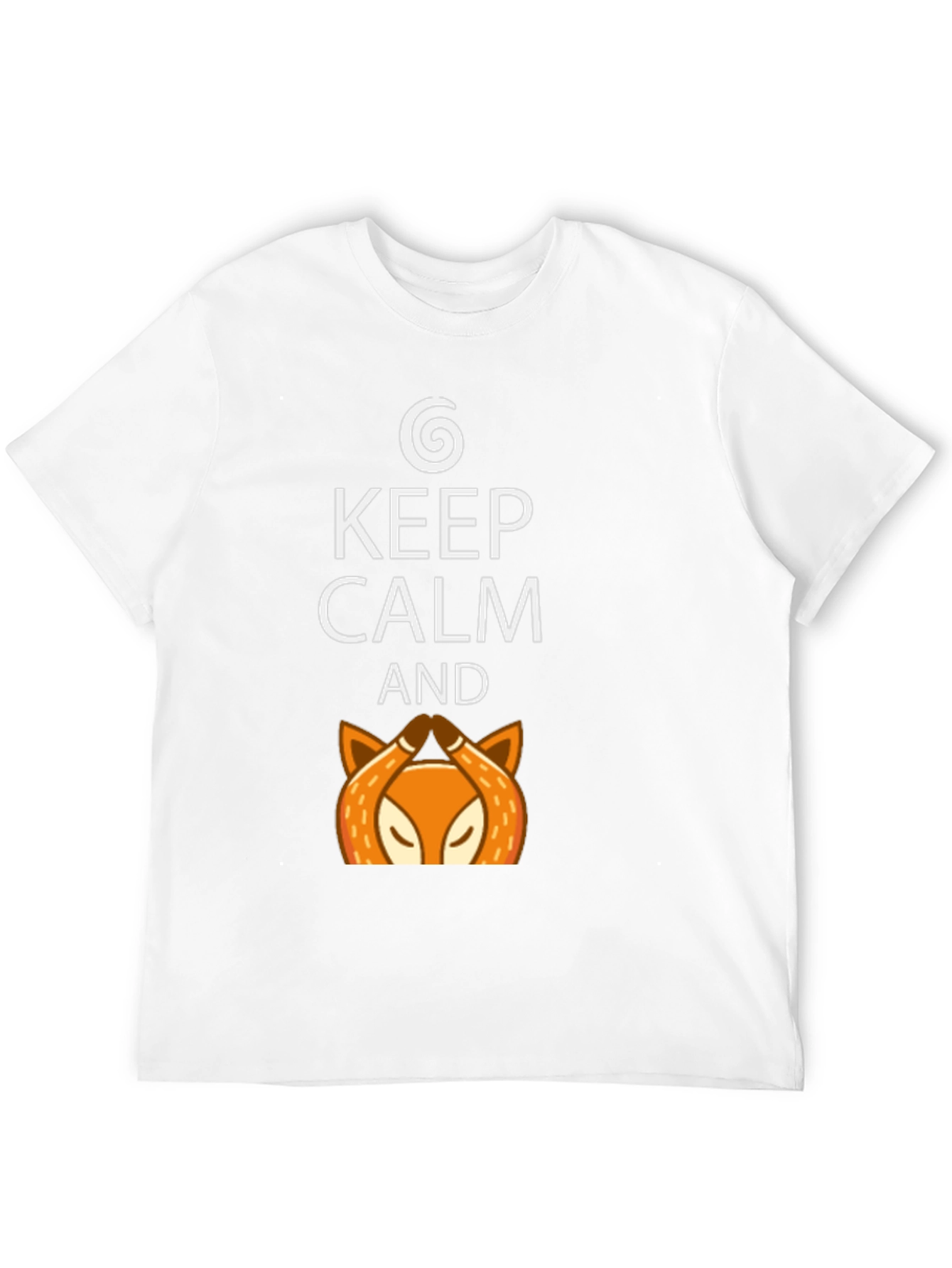 Keep Calm Fox Graphic Tee - Mens Black T-Shirt