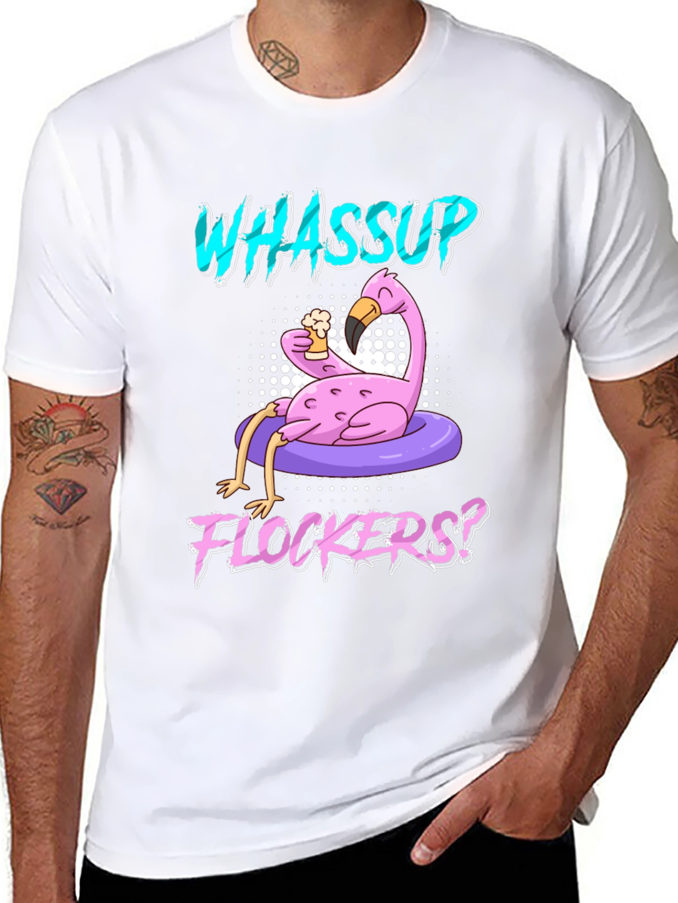 Whassup Flockers? Flamingo T-Shirt