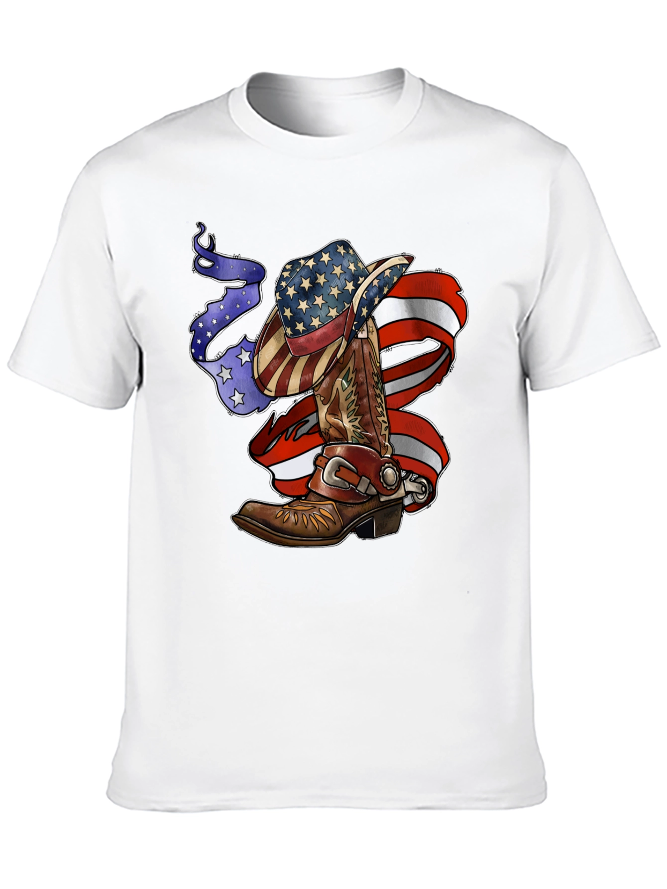 Patriotic Cowboy Boot and Hat Tee