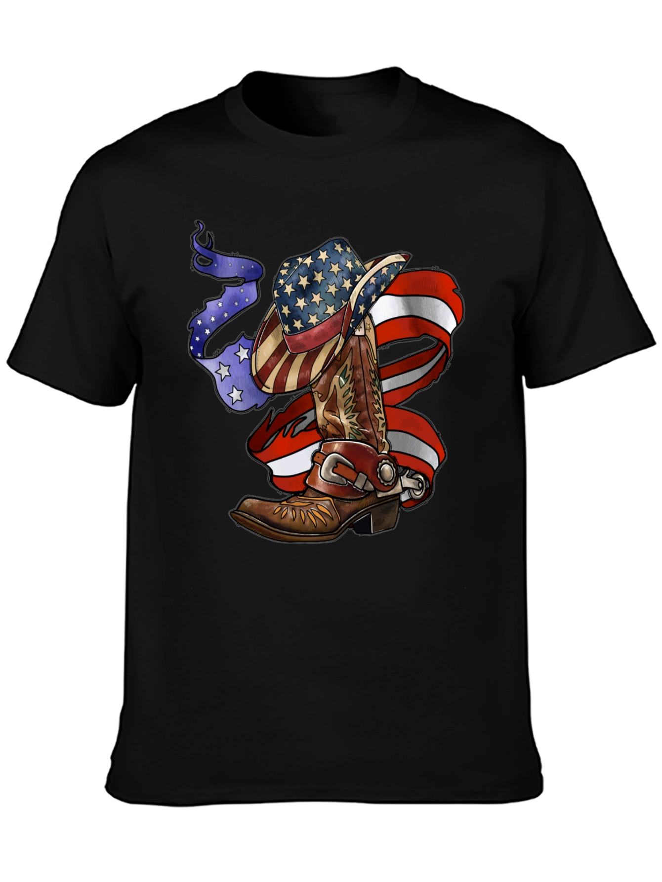 Patriotic Cowboy Boot and Hat Tee