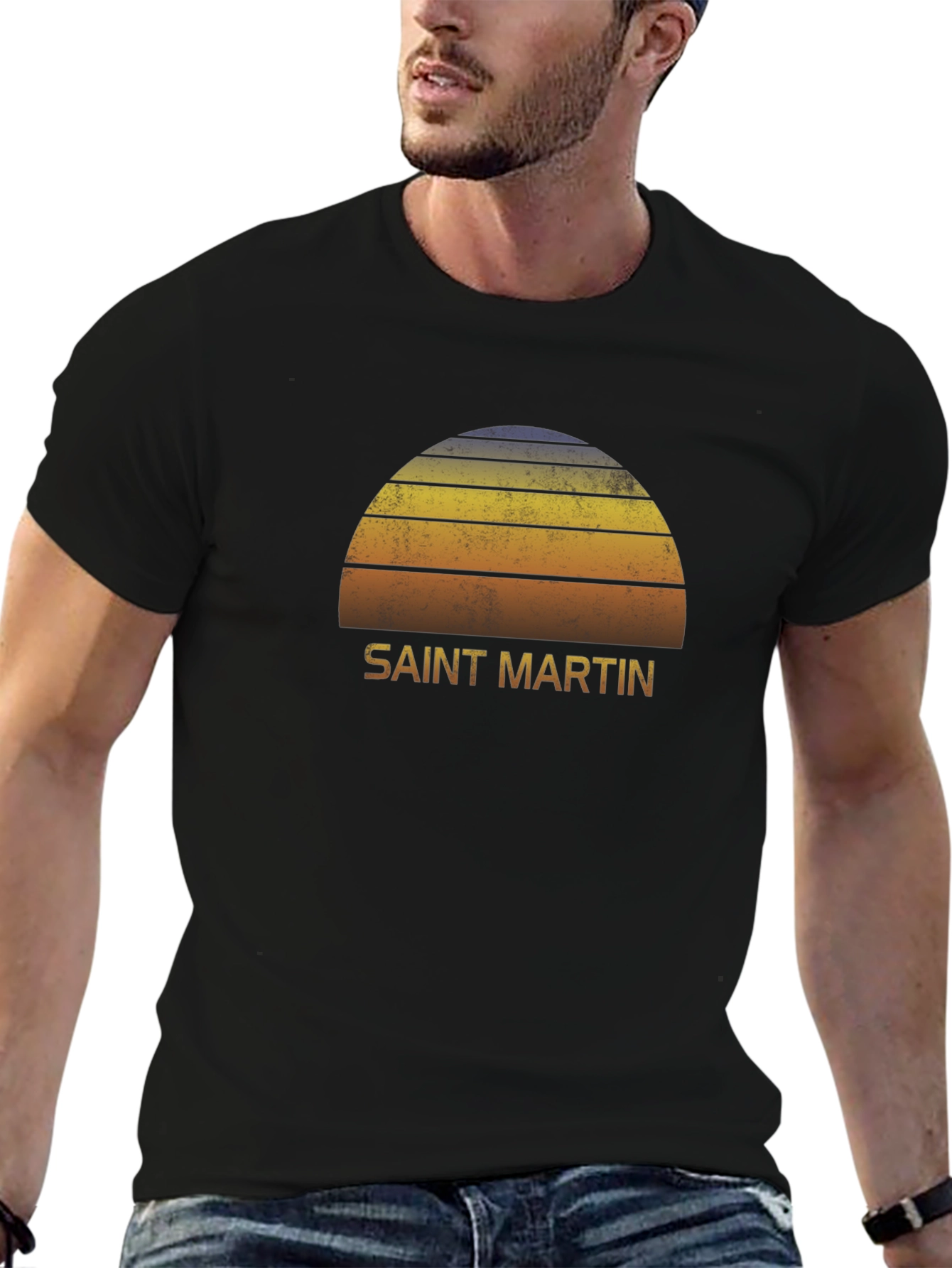 Saint Martin Retro Sunset T-Shirt