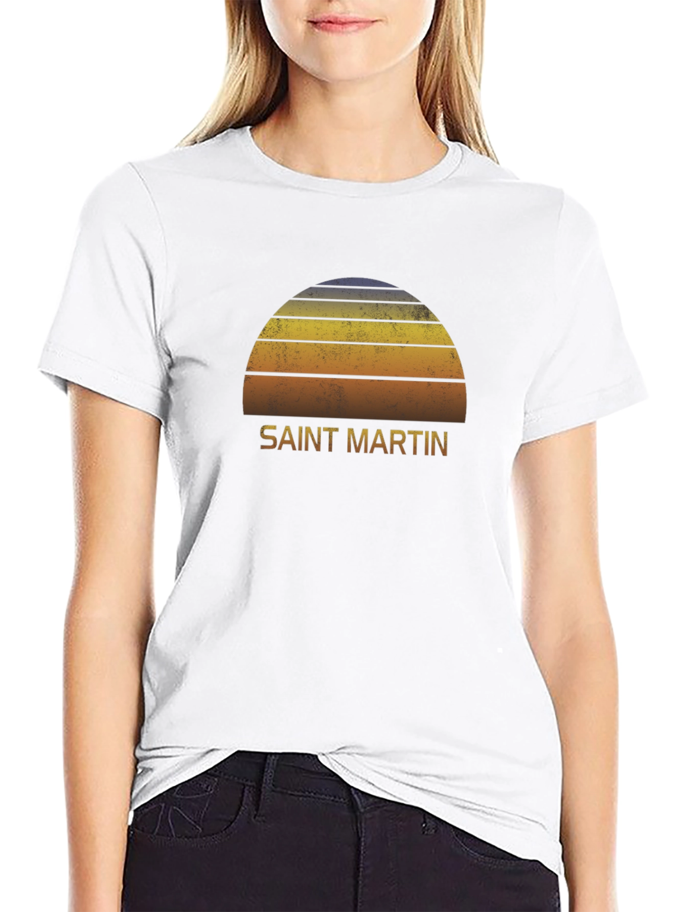 Saint Martin Retro Sunset T-Shirt