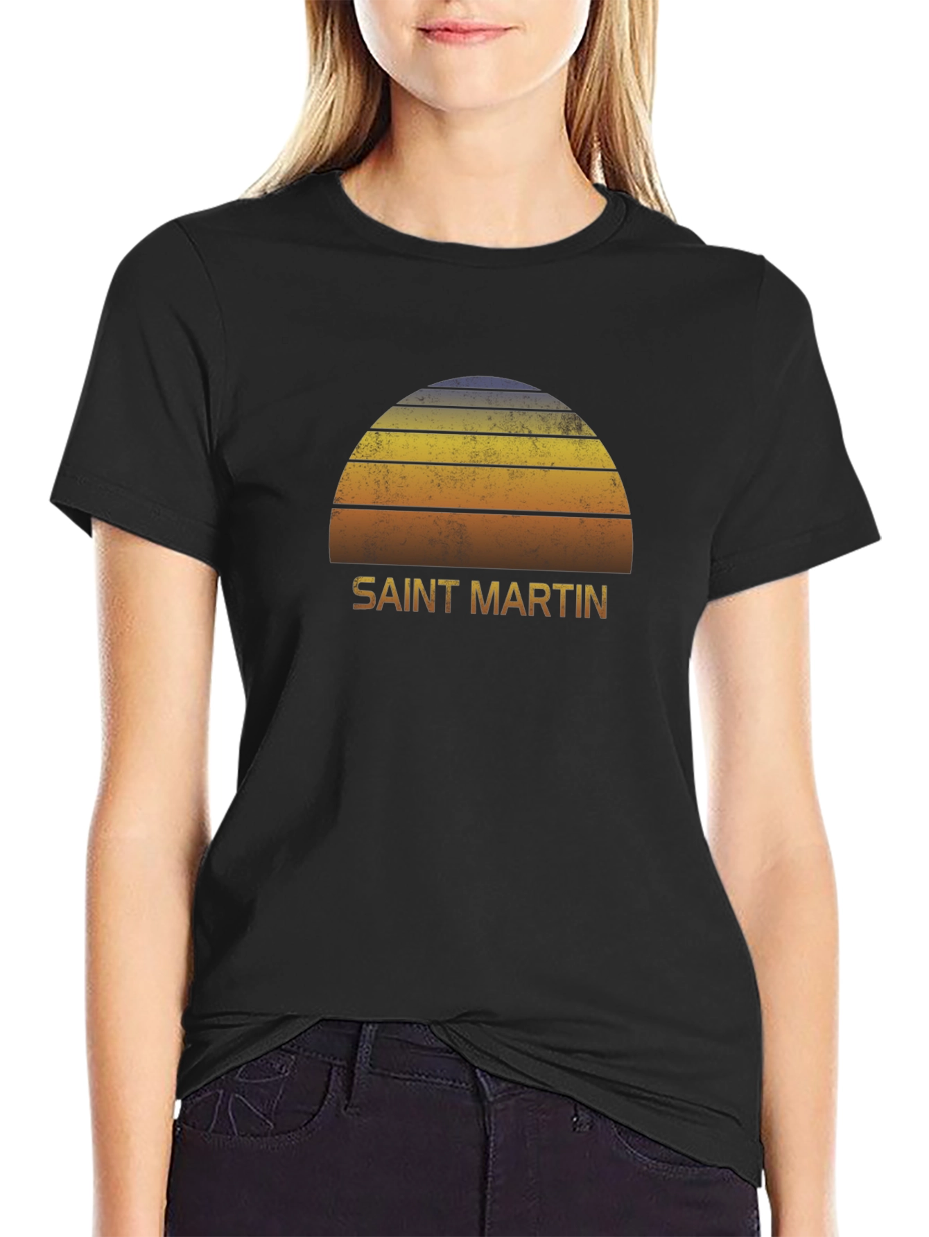 Saint Martin Retro Sunset T-Shirt