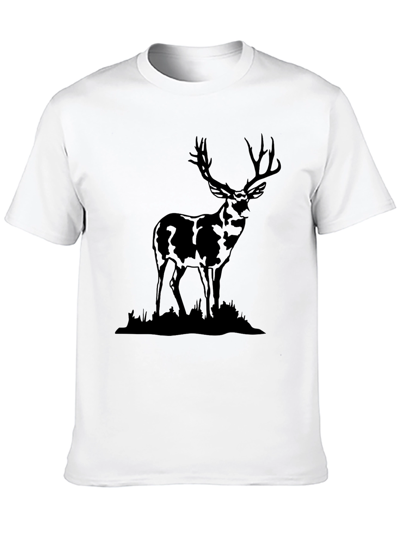 Black Deer Graphic Tee | Wildlife T-Shirt