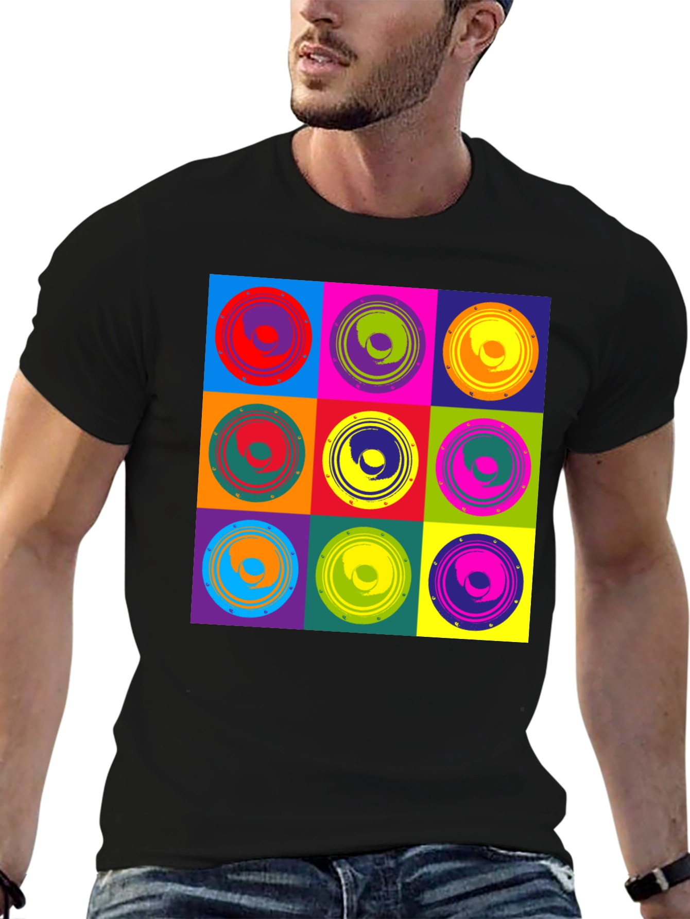 Retro Pop Art Speaker Graphic Tee