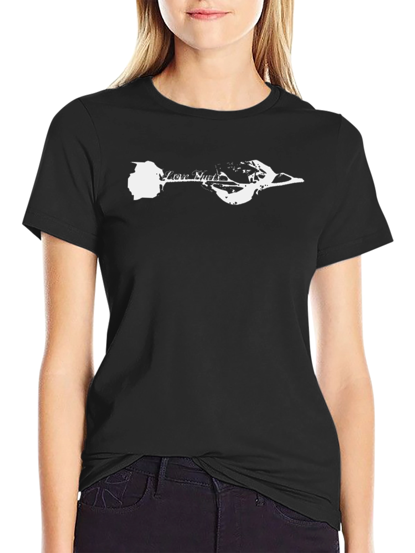 Love Hurts Rose Graphic Tee - Black T-Shirt