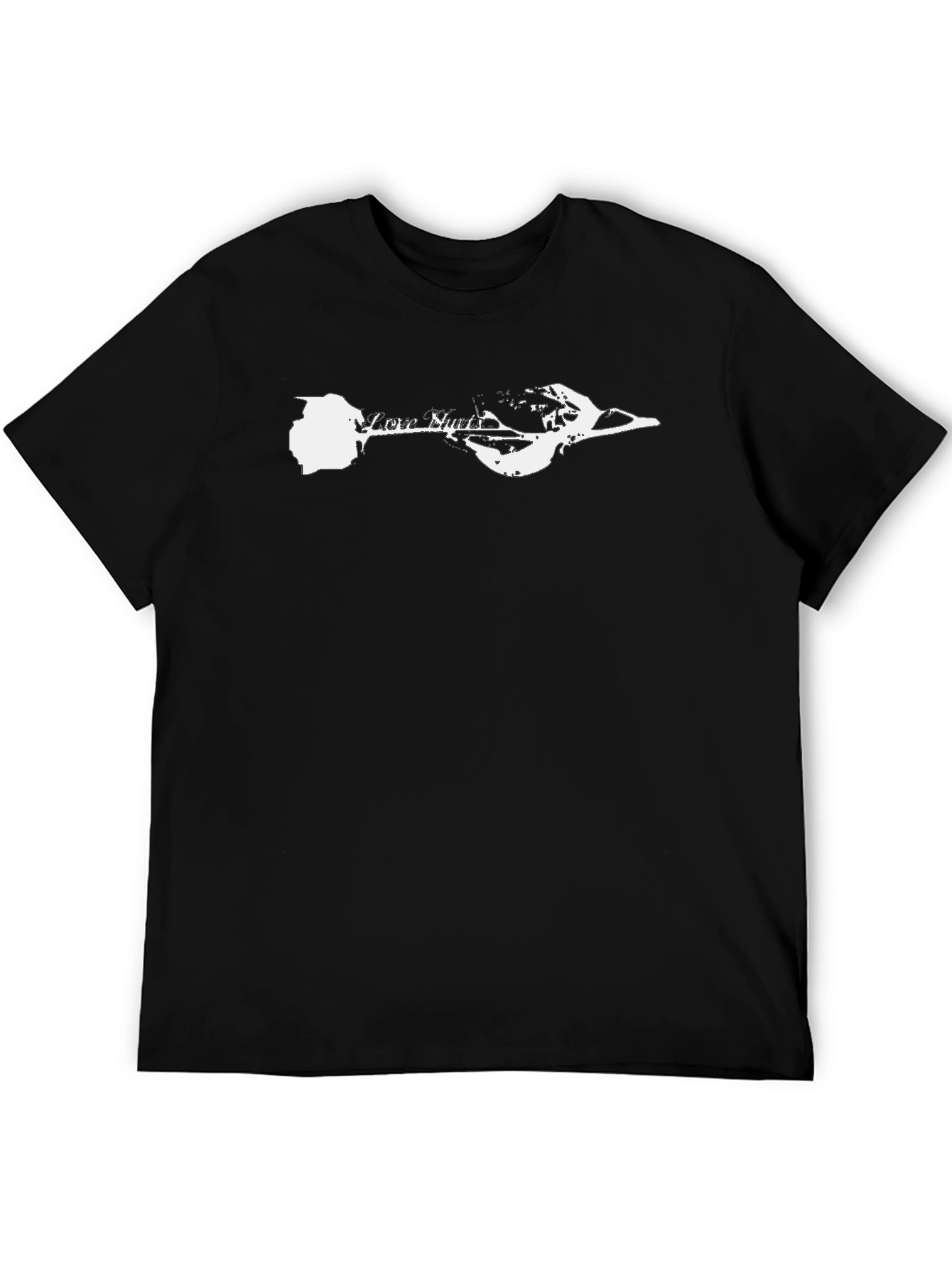 Love Hurts Rose Graphic Tee - Black T-Shirt