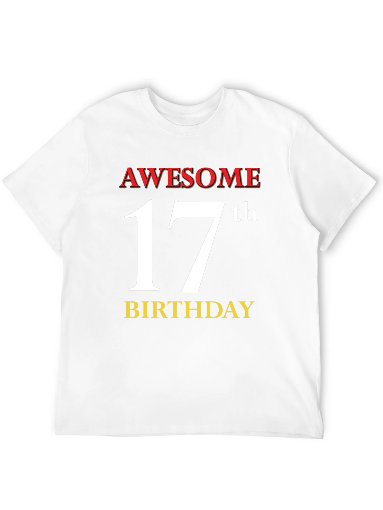 Awesome 17th Birthday Black T-Shirt