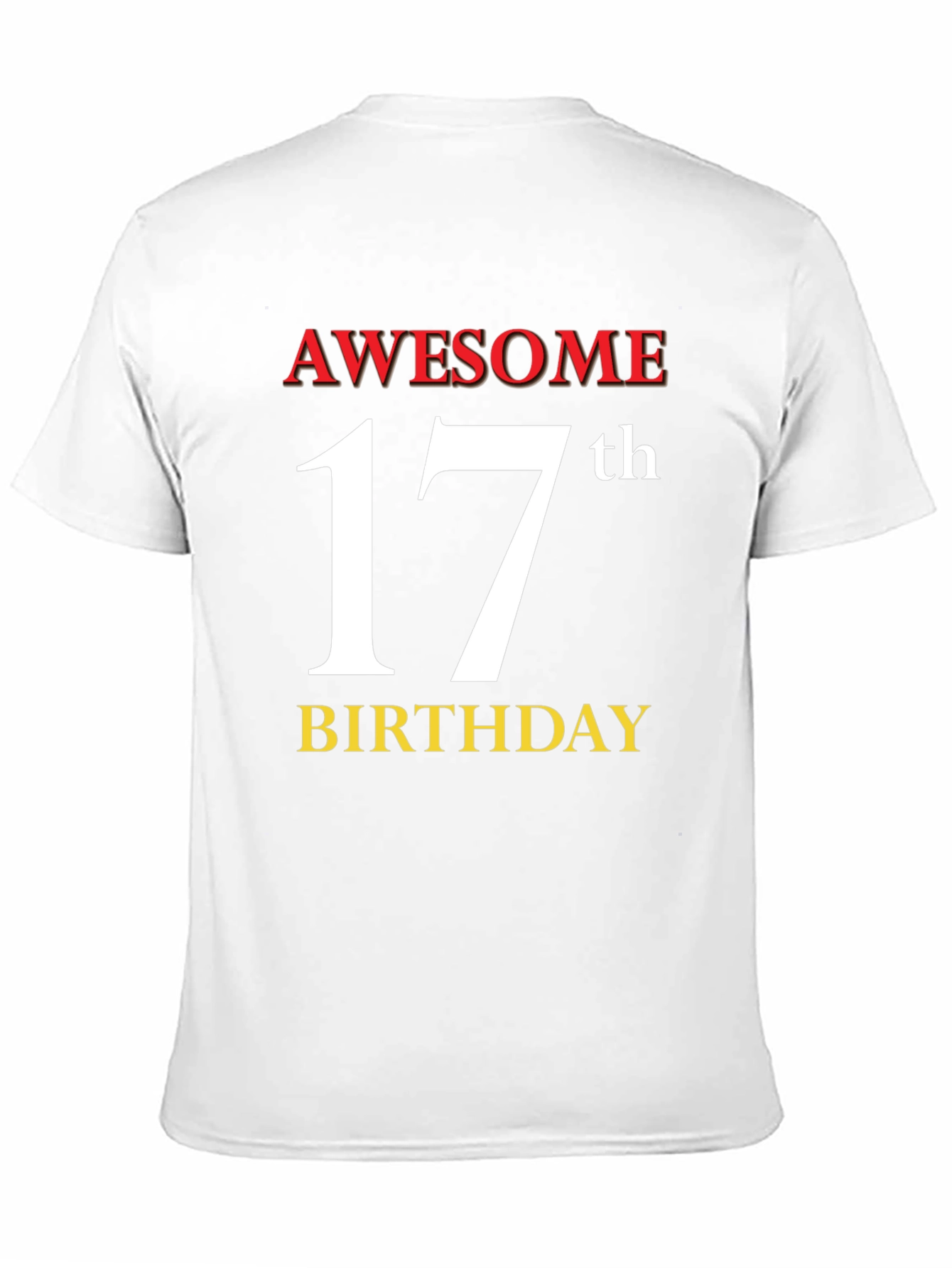 Awesome 17th Birthday Black T-Shirt