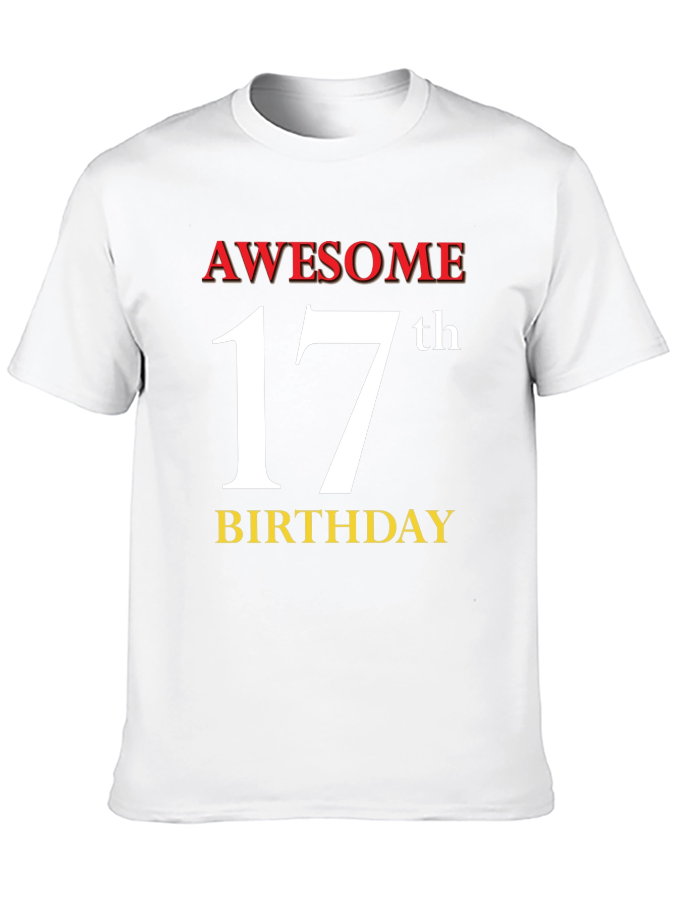 Awesome 17th Birthday Black T-Shirt