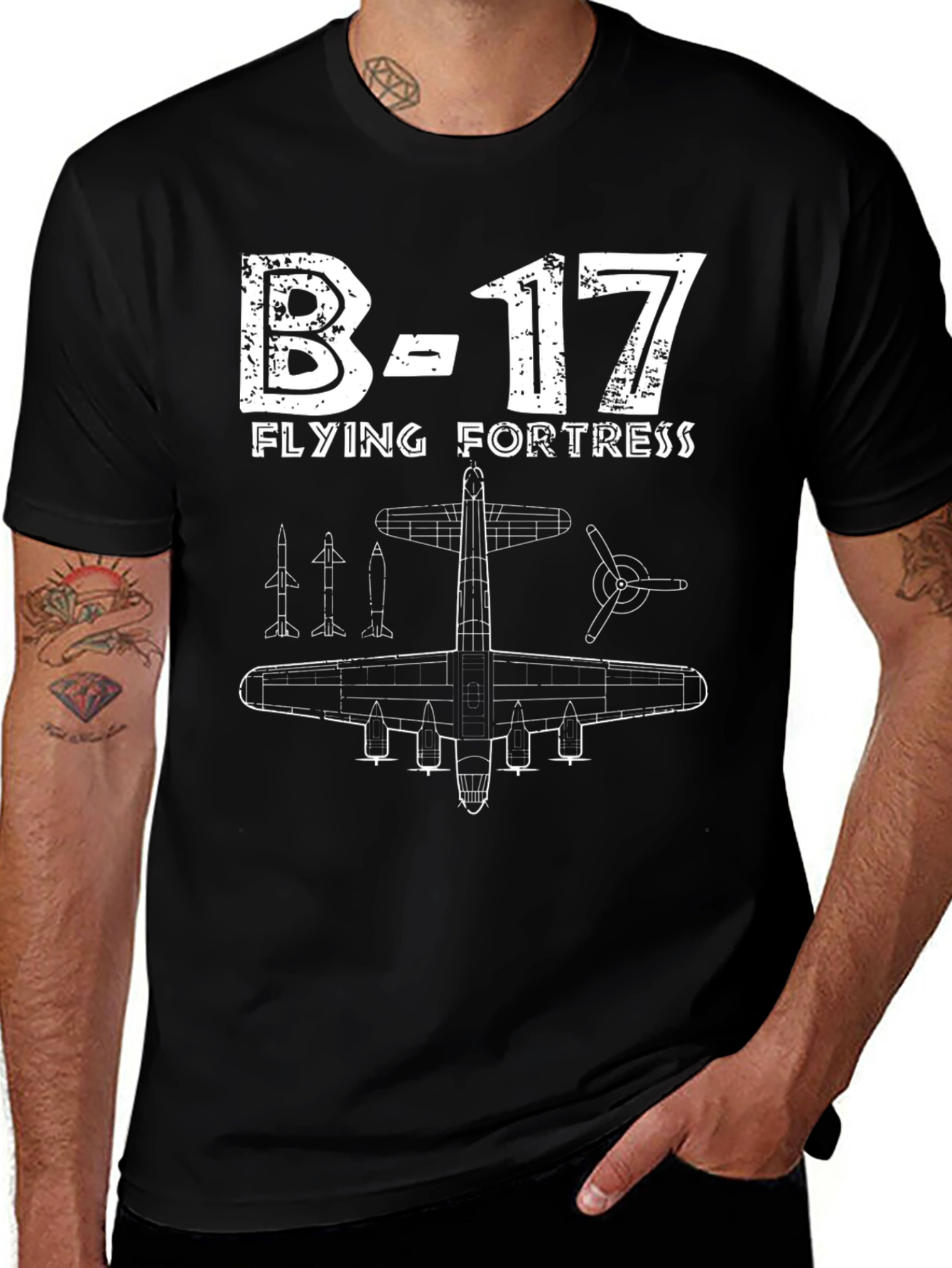 B-17 Flying Fortress Graphic T-Shirt