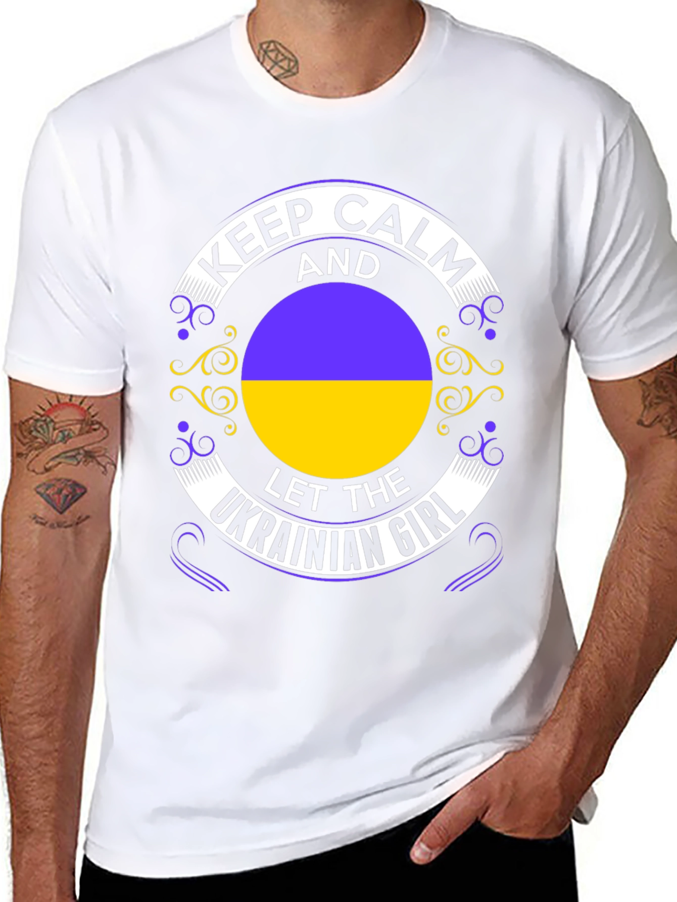 Keep Calm Ukrainian Girl Black T-Shirt