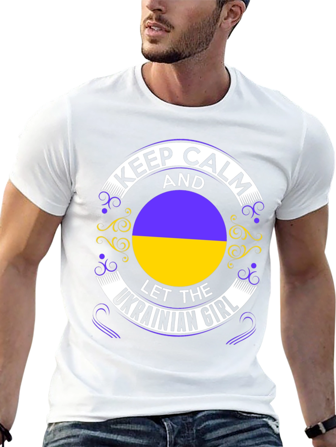 Keep Calm Ukrainian Girl Black T-Shirt