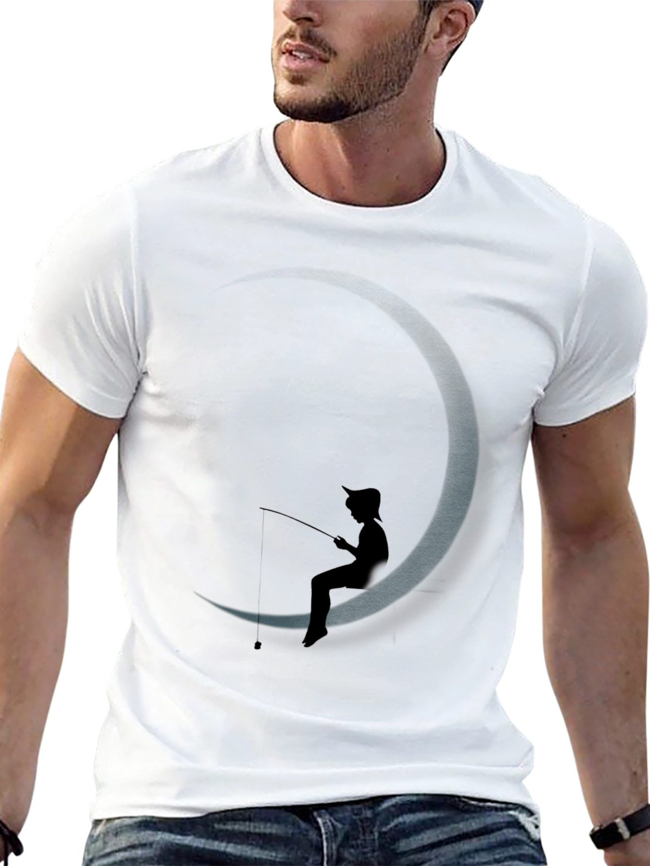 DreamWorks Inspired Fishing on the Moon T-Shirt