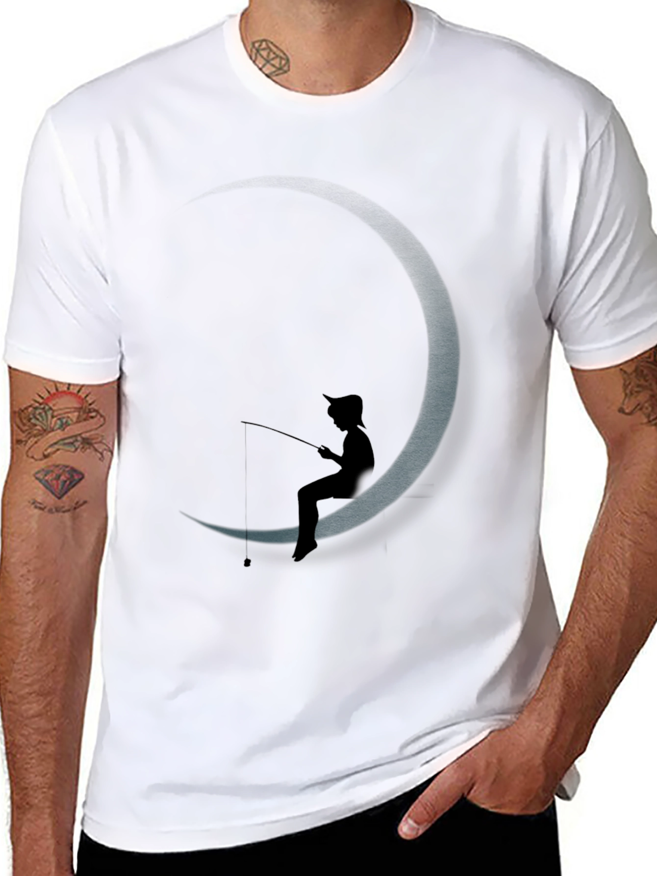 DreamWorks Inspired Fishing on the Moon T-Shirt