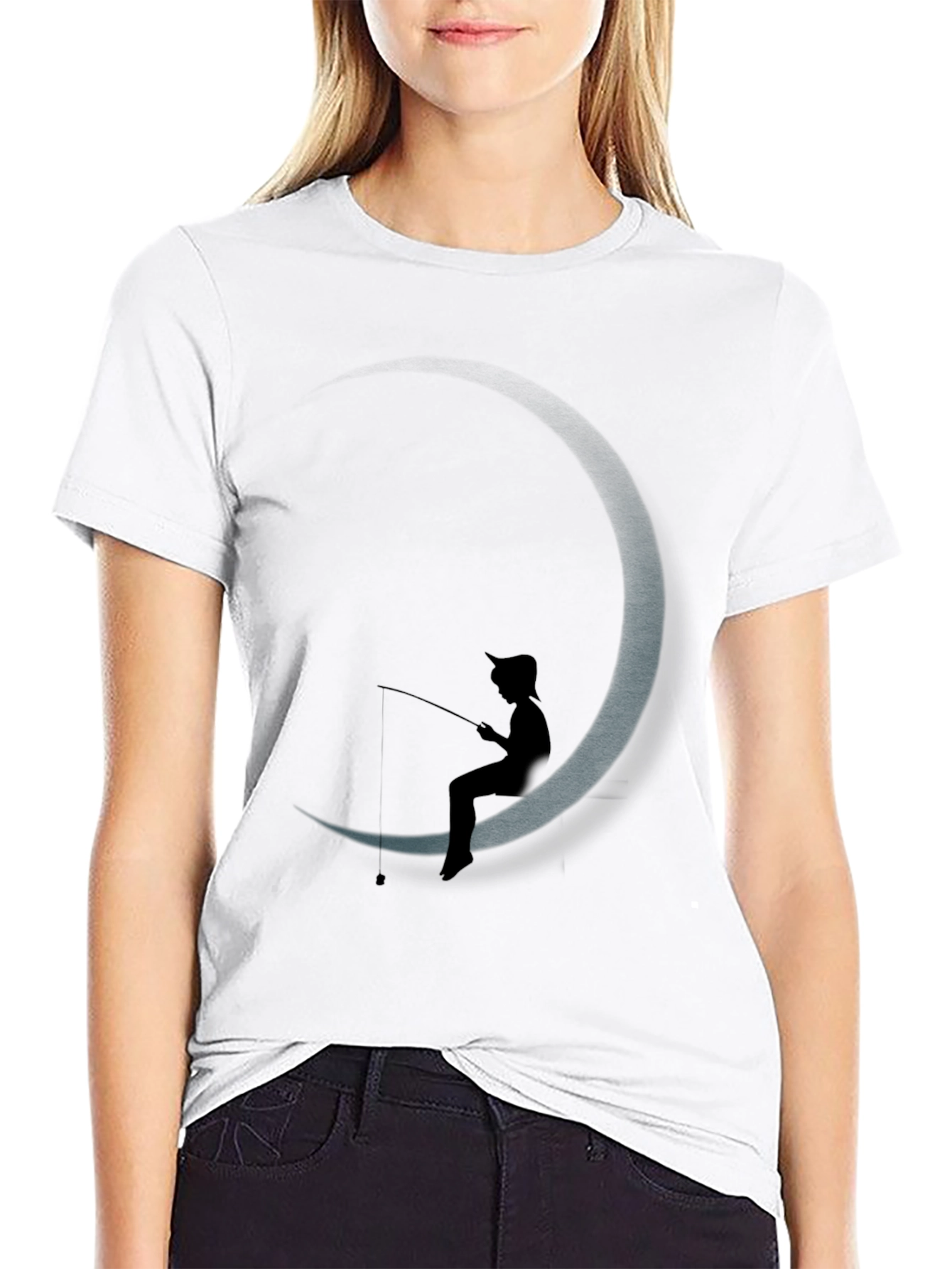 DreamWorks Inspired Fishing on the Moon T-Shirt