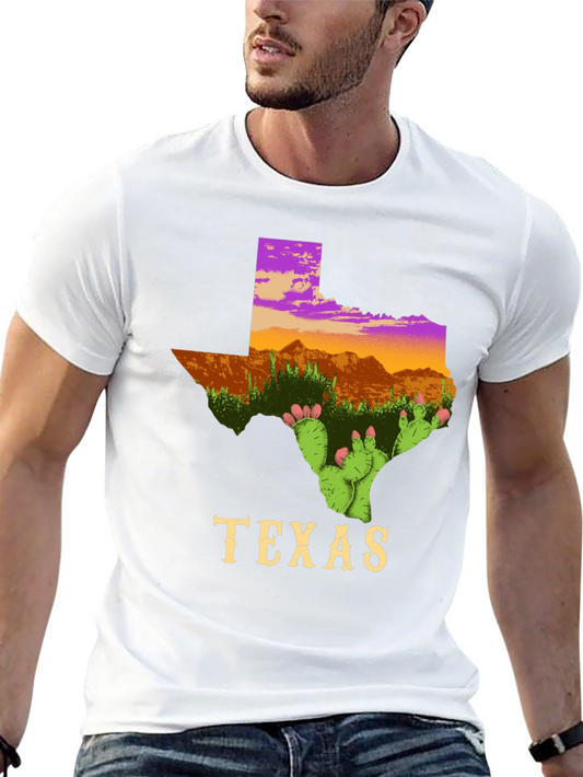 Texas Cactus T-Shirt State Pride Graphic Tee