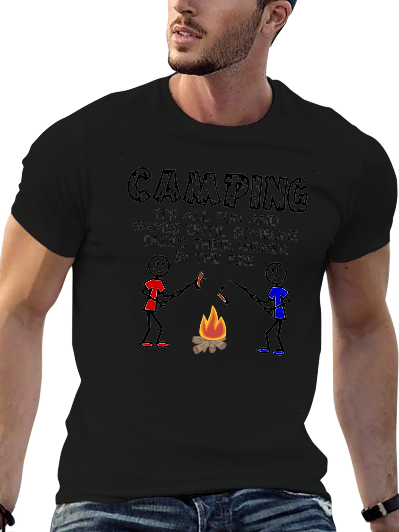 Camping Wiener Drop T-Shirt