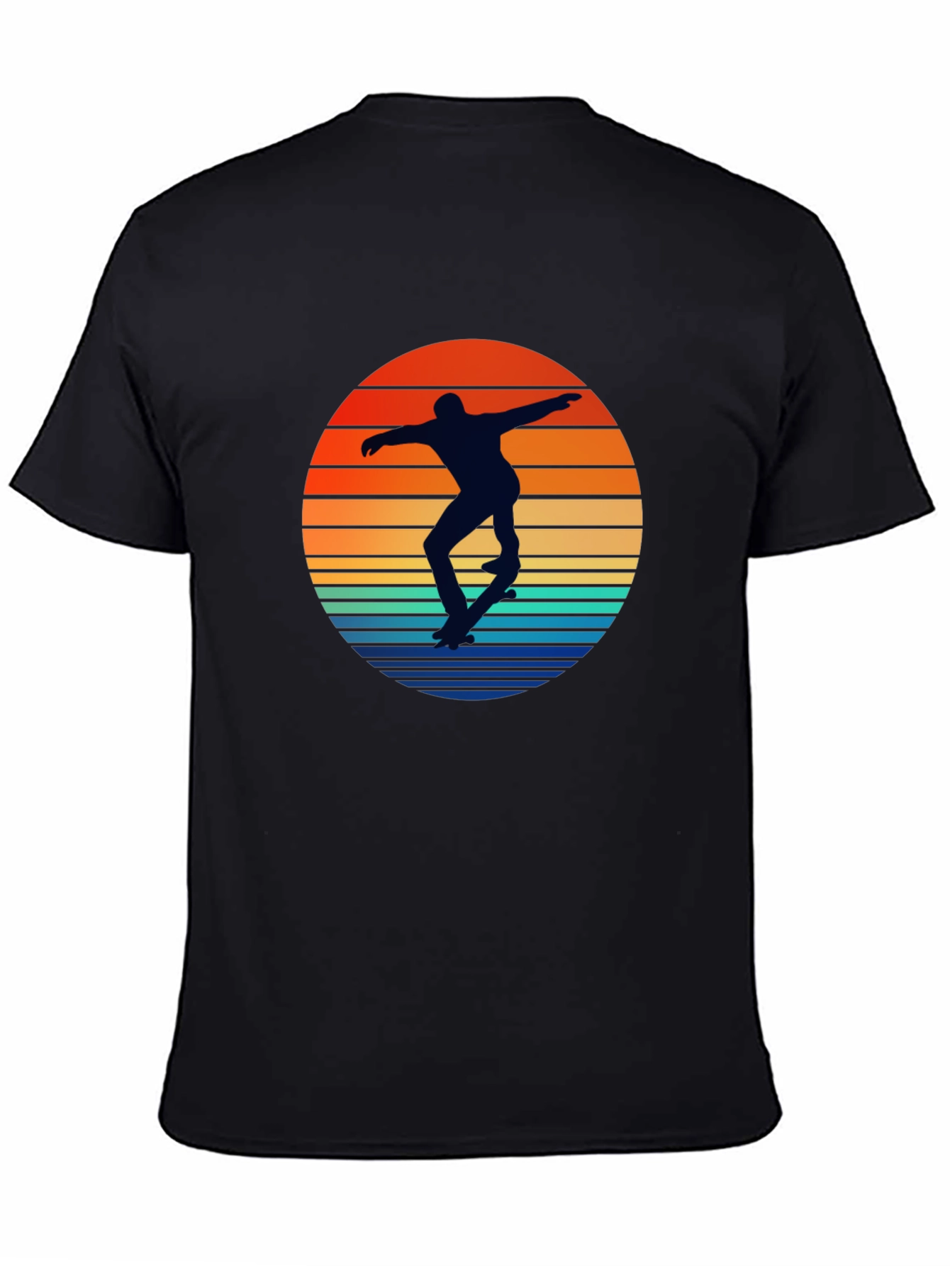 Skateboarder Sunset Graphic Tee - Retro Style