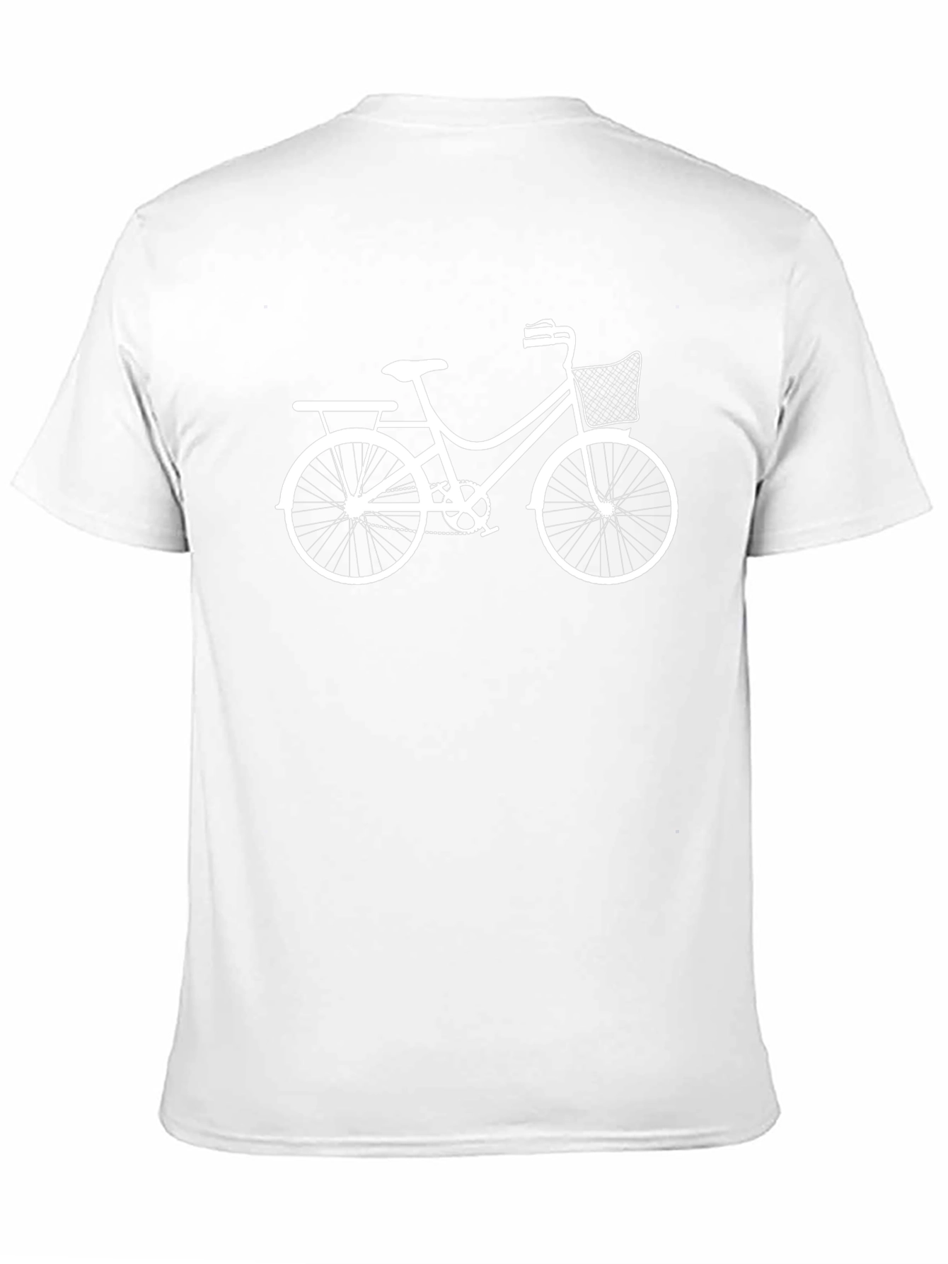 Black T-Shirt with Bicycle Print