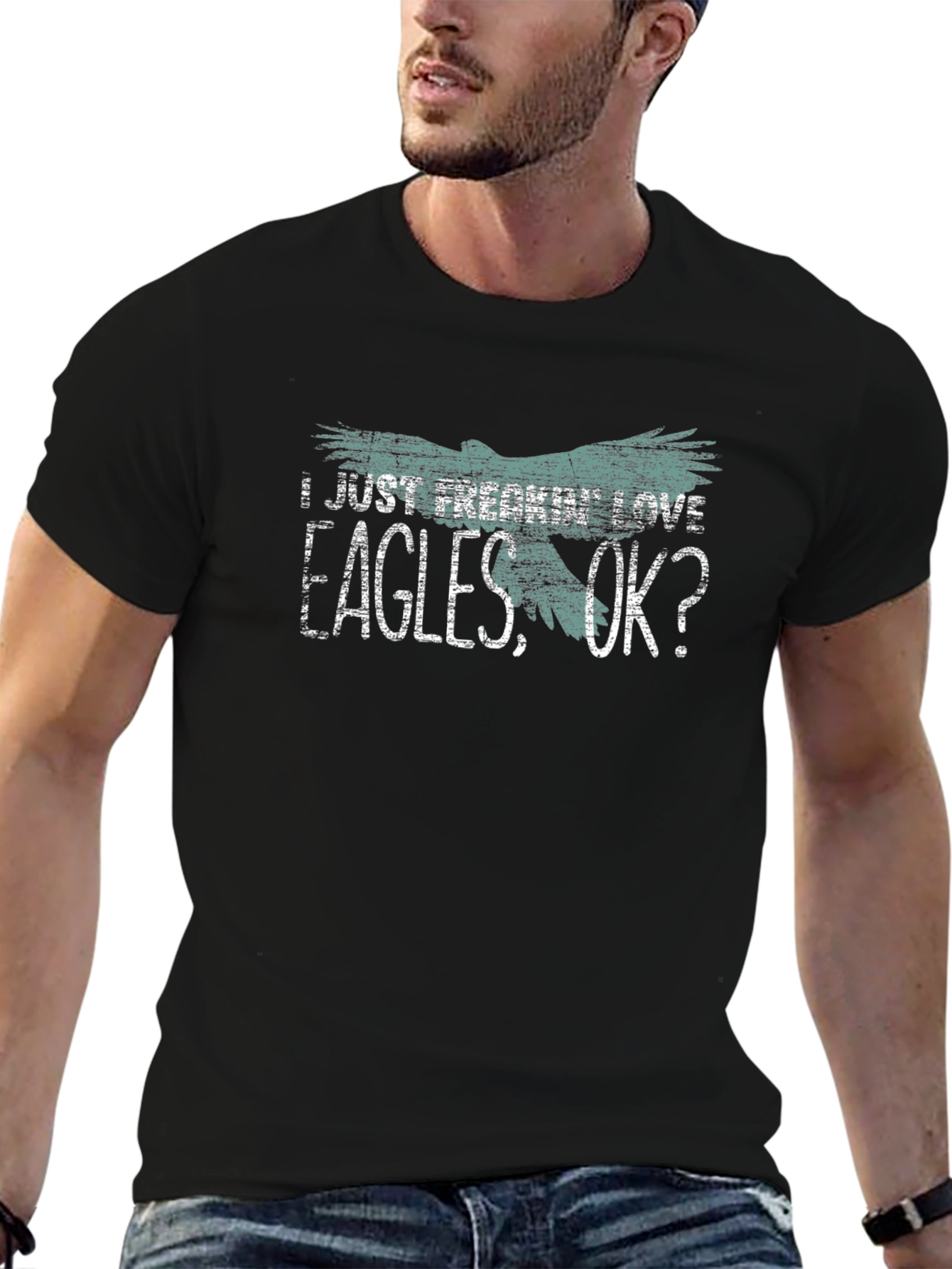 I Just Freakin Love Eagles OK? Graphic Tee