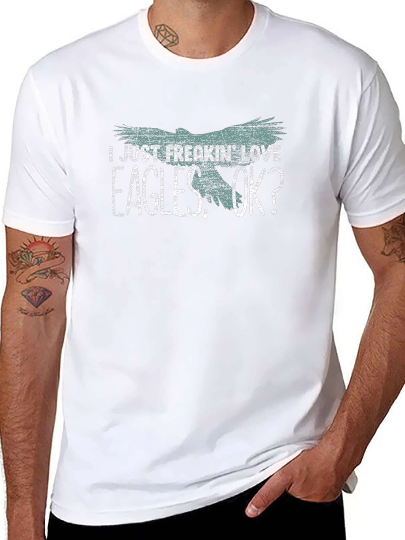 I Just Freakin Love Eagles OK? Graphic Tee