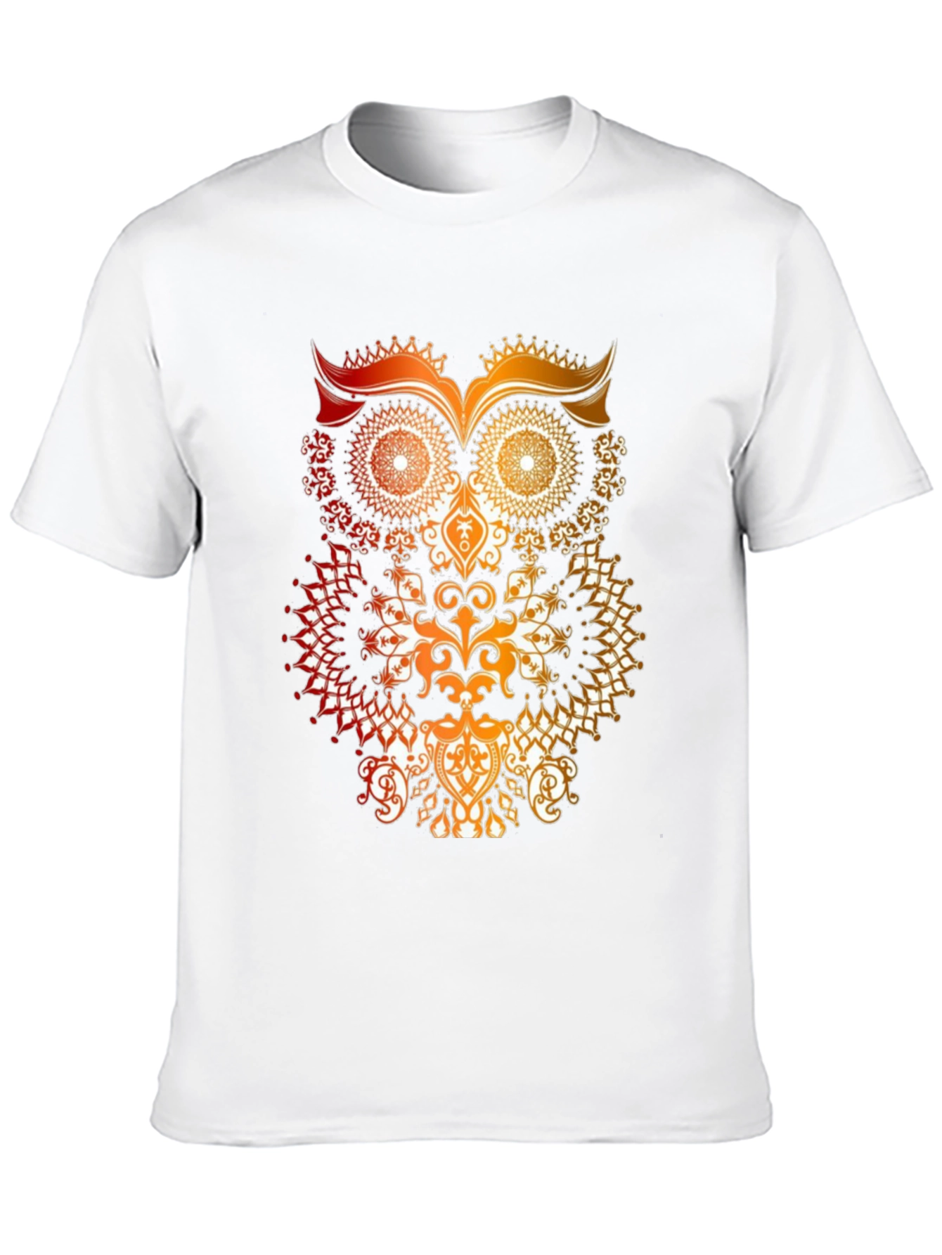 Owl Mandala Graphic Print T-Shirt - Mens Black Tee