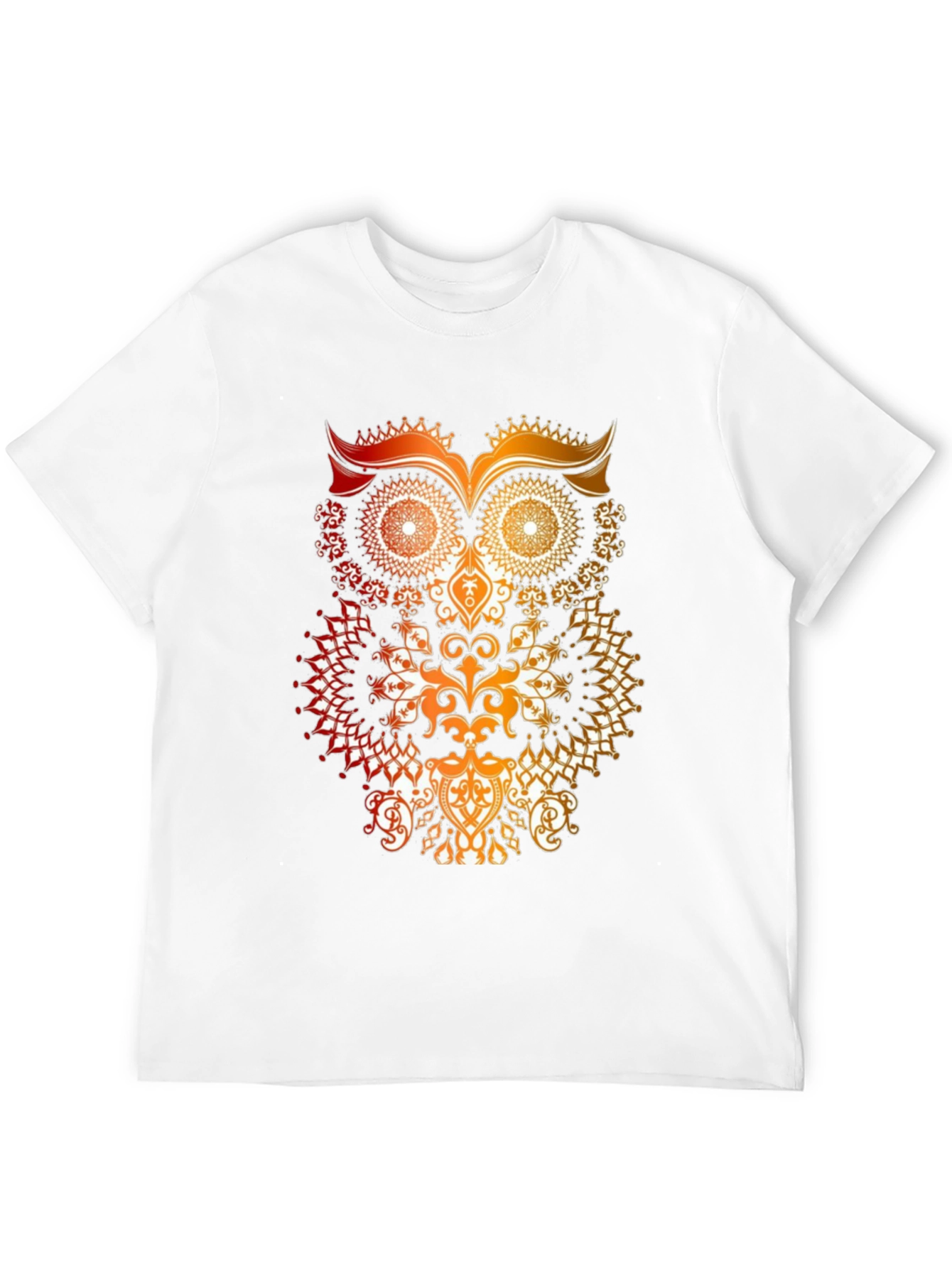 Owl Mandala Graphic Print T-Shirt - Mens Black Tee