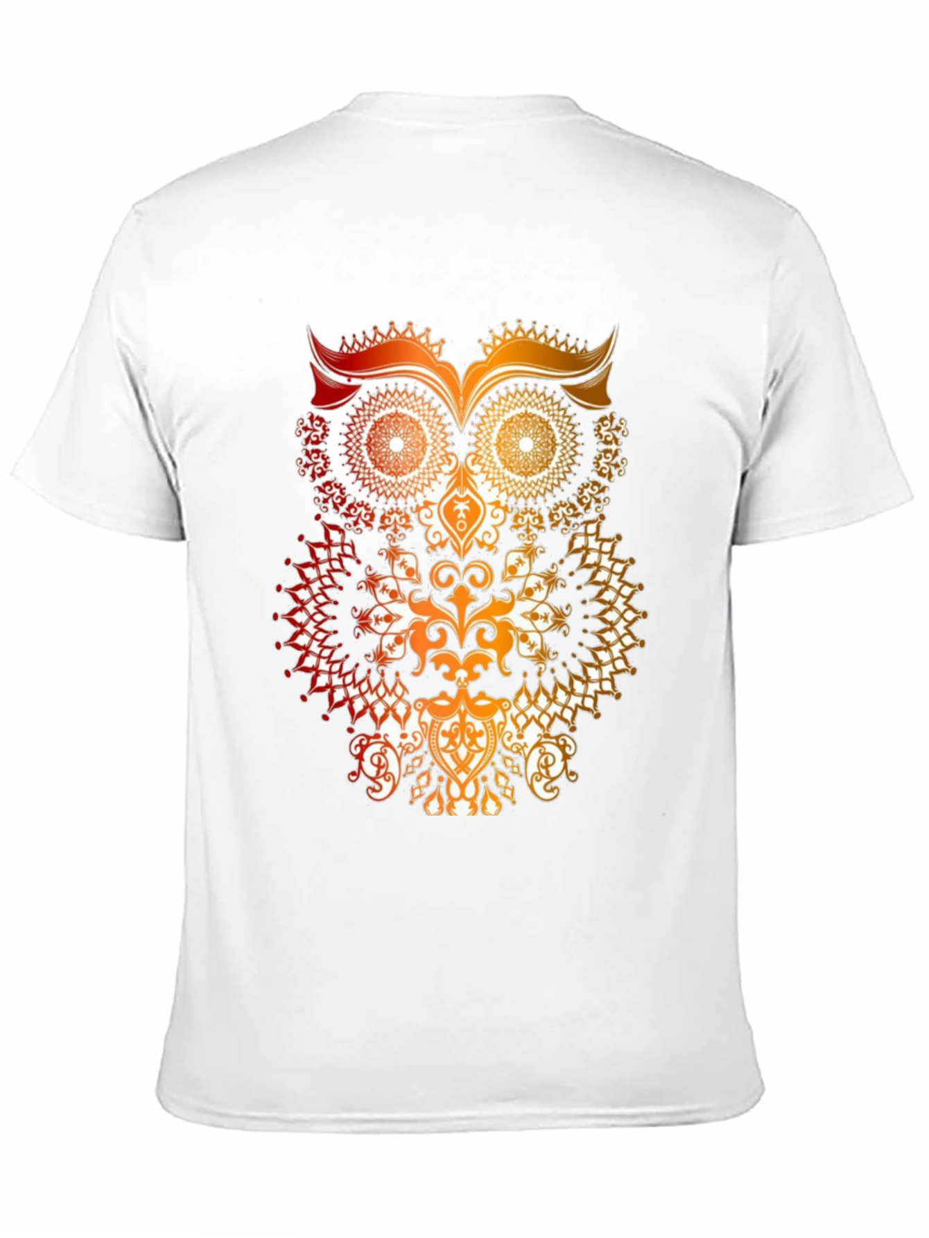 Owl Mandala Graphic Print T-Shirt - Mens Black Tee
