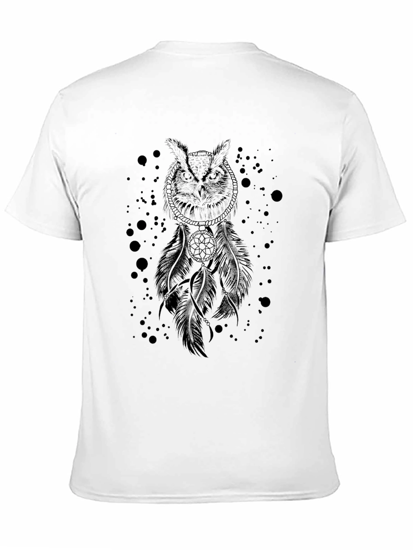 Owl Dreamcatcher Graphic Black T-Shirt
