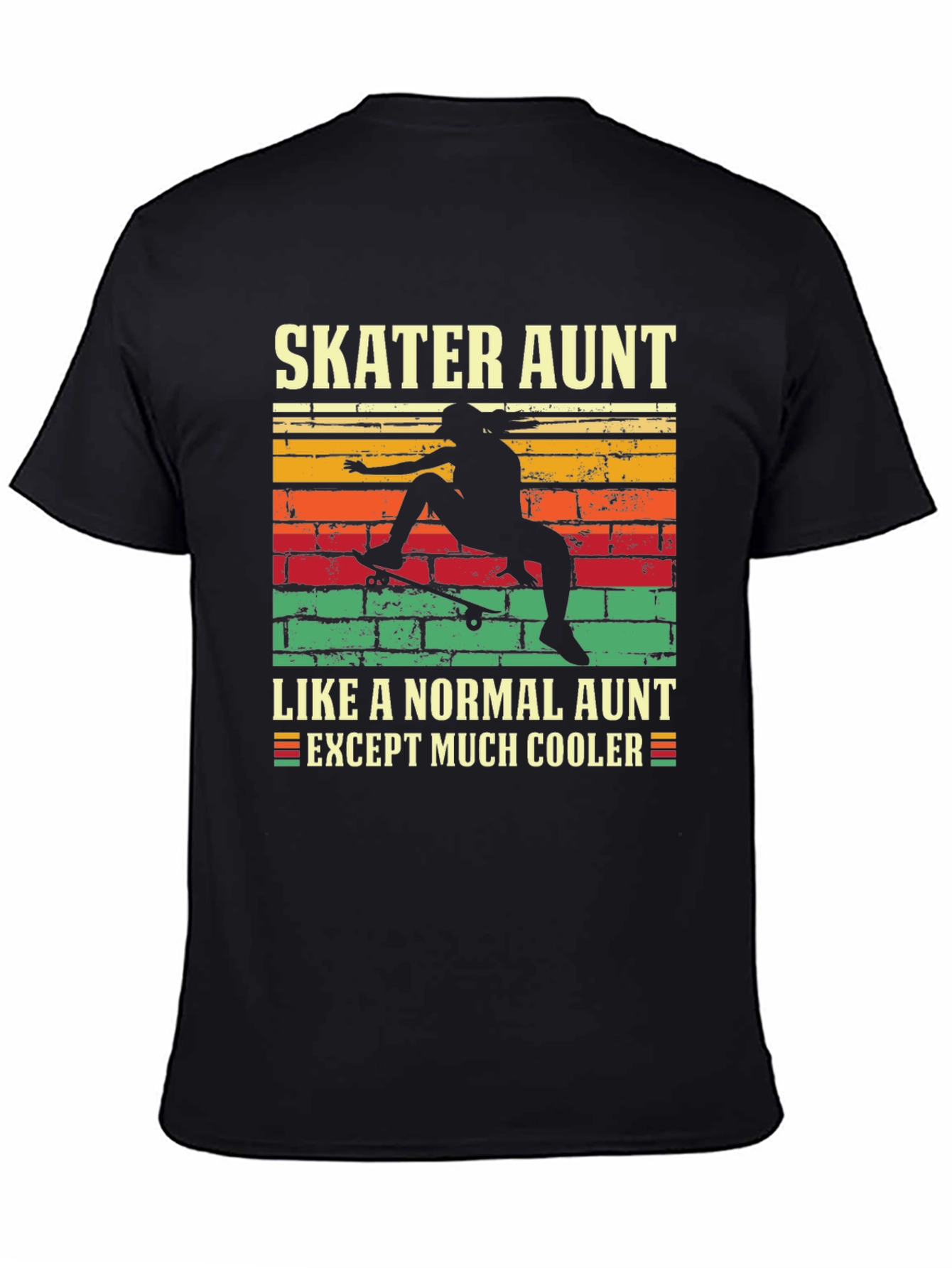 Skater Aunt Graphic Tee - Cool Aunt T-Shirt
