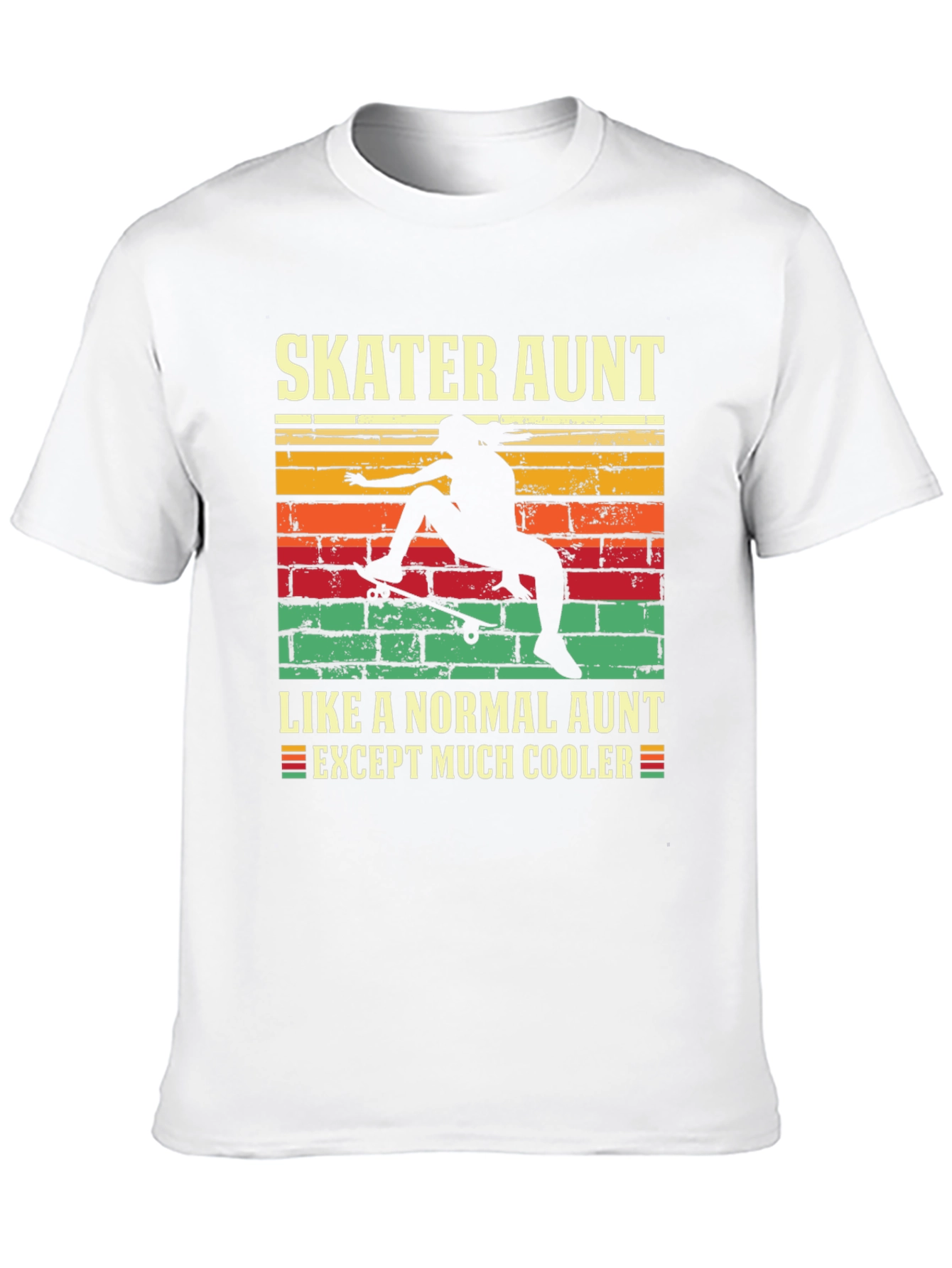 Skater Aunt Graphic Tee - Cool Aunt T-Shirt