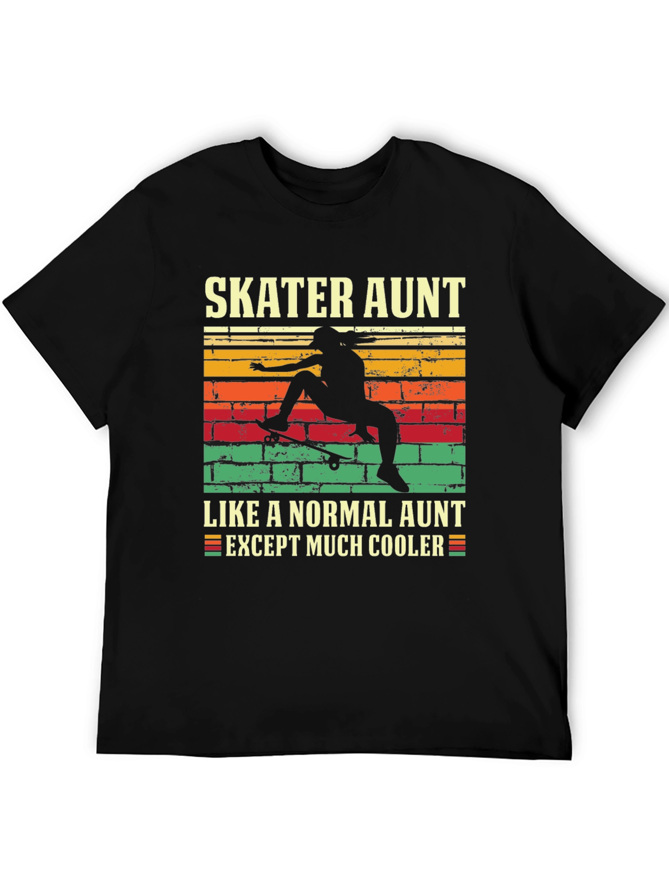 Skater Aunt Graphic Tee - Cool Aunt T-Shirt