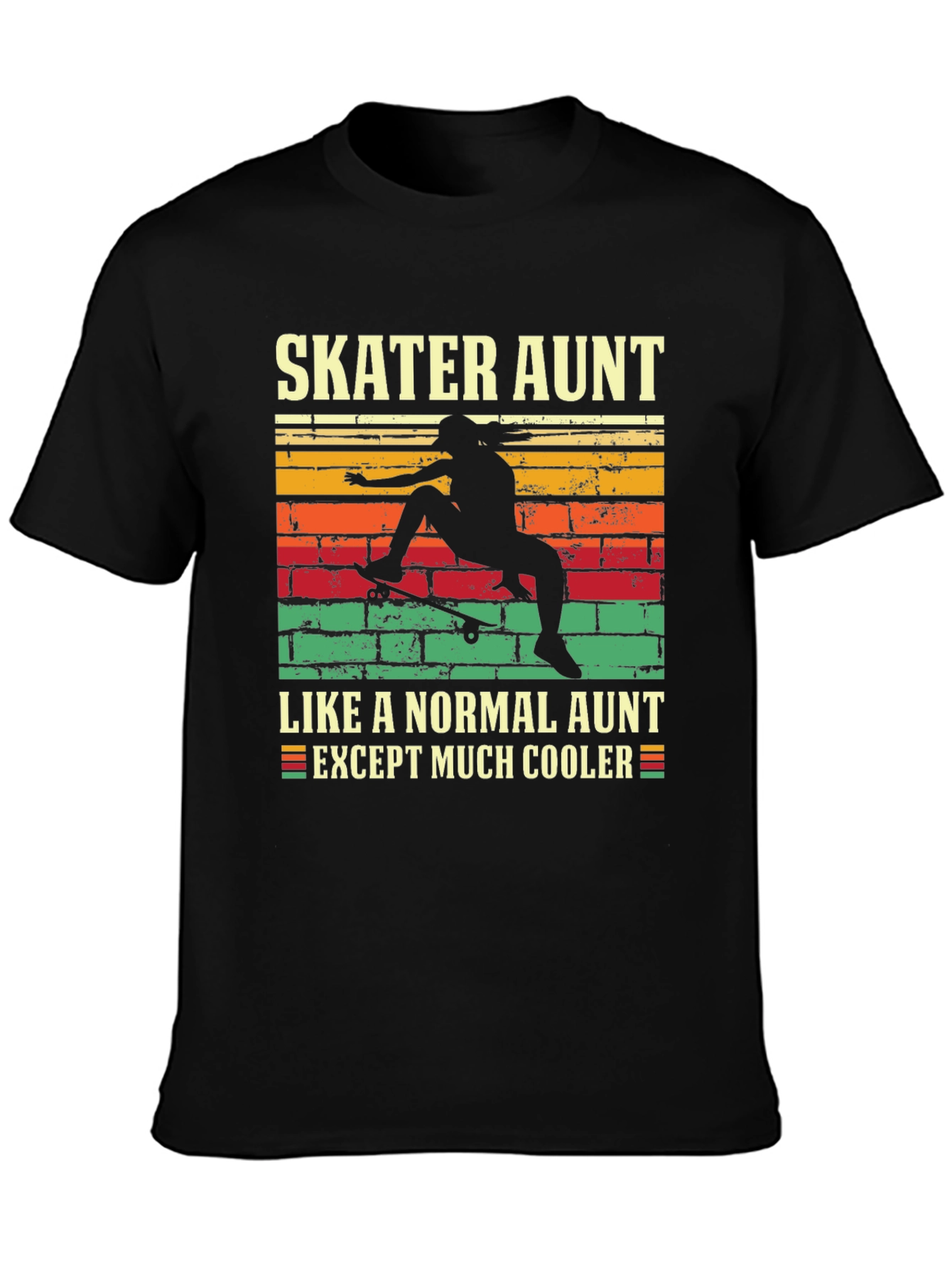 Skater Aunt Graphic Tee - Cool Aunt T-Shirt