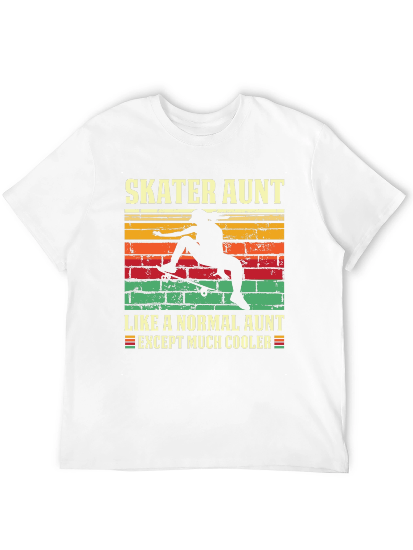 Skater Aunt Graphic Tee - Cool Aunt T-Shirt