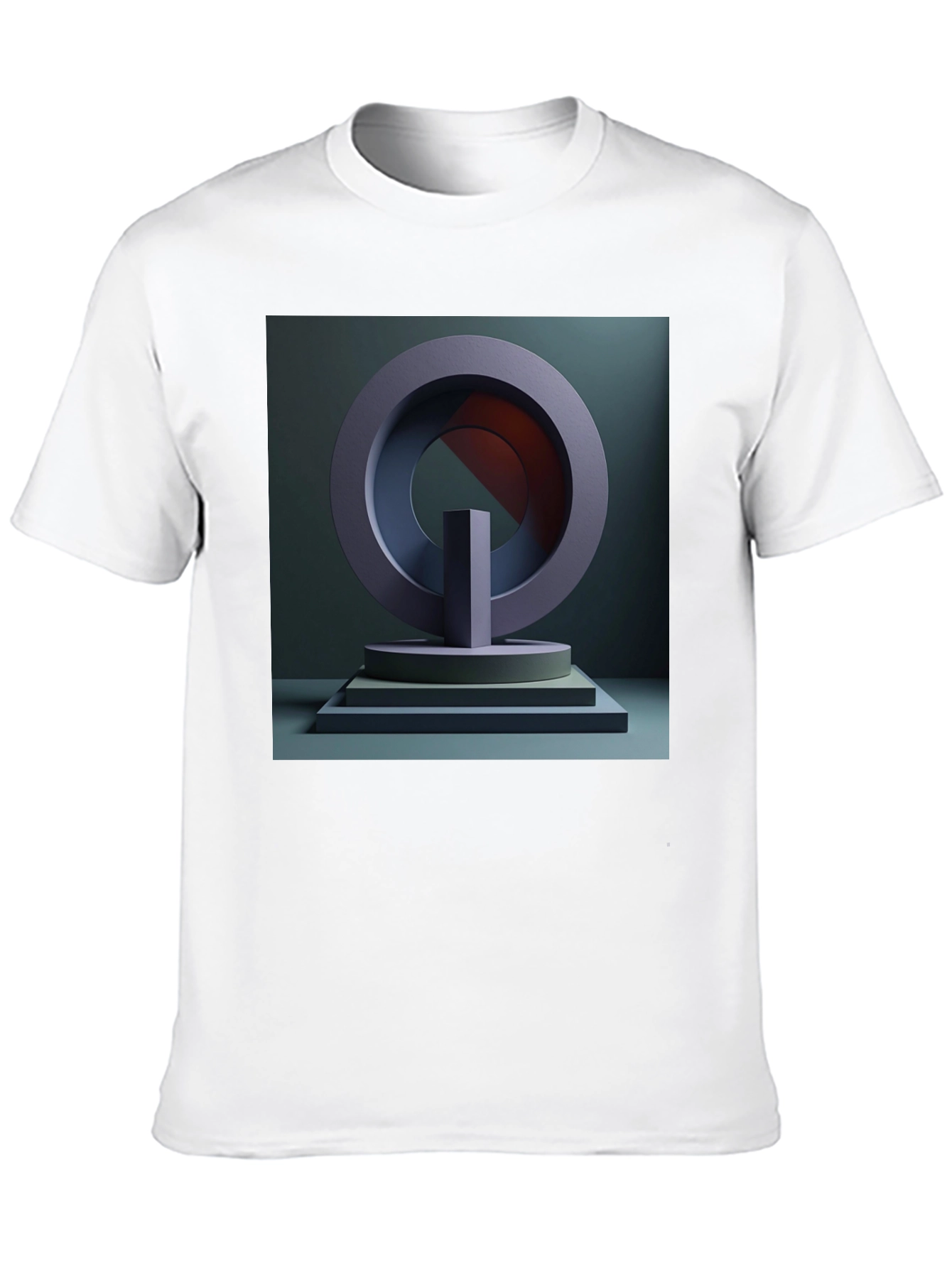 Modern Art Geometric Graphic Tee - Black