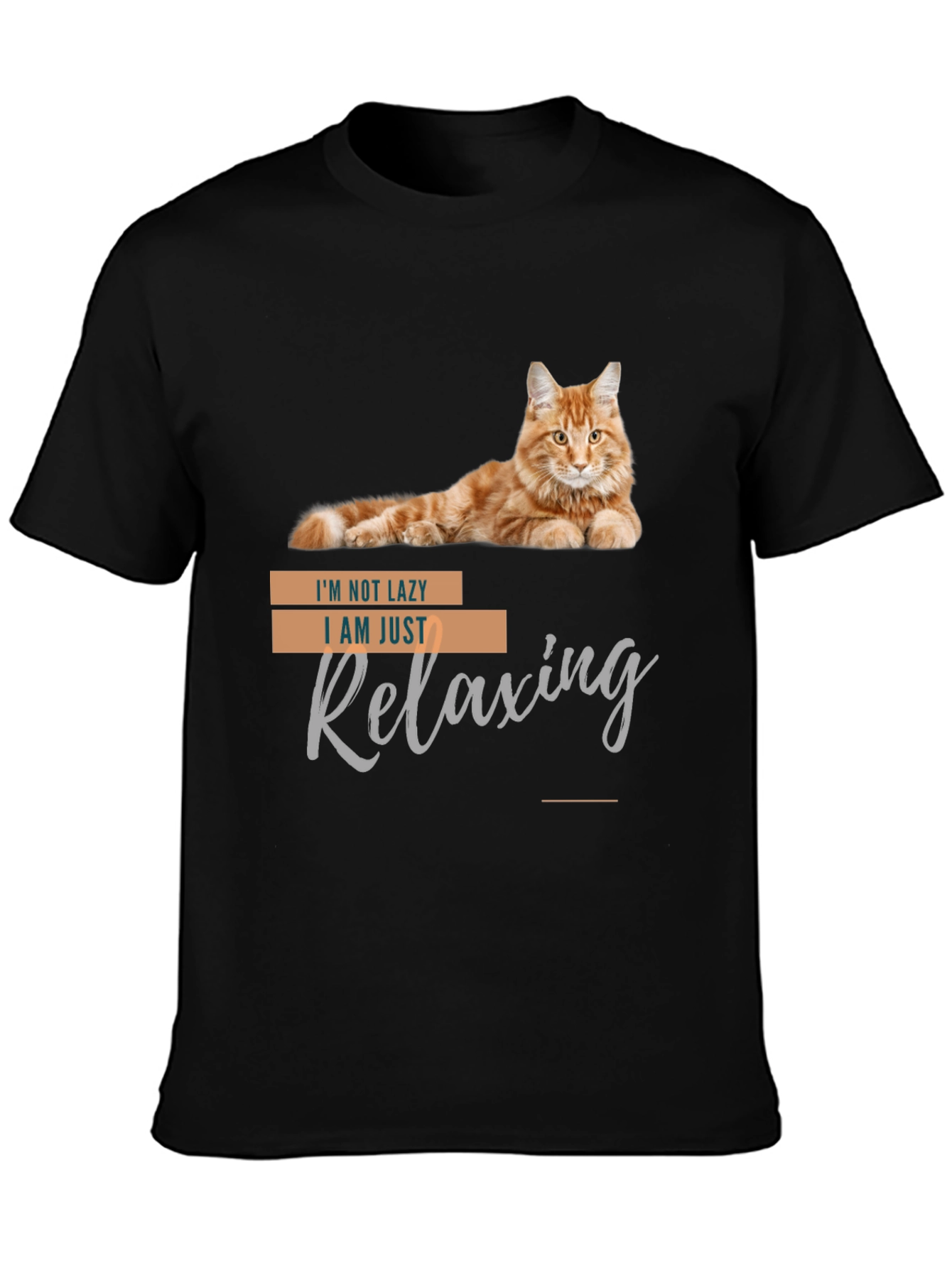 Funny Cat T-Shirt - Im Not Lazy Relaxing