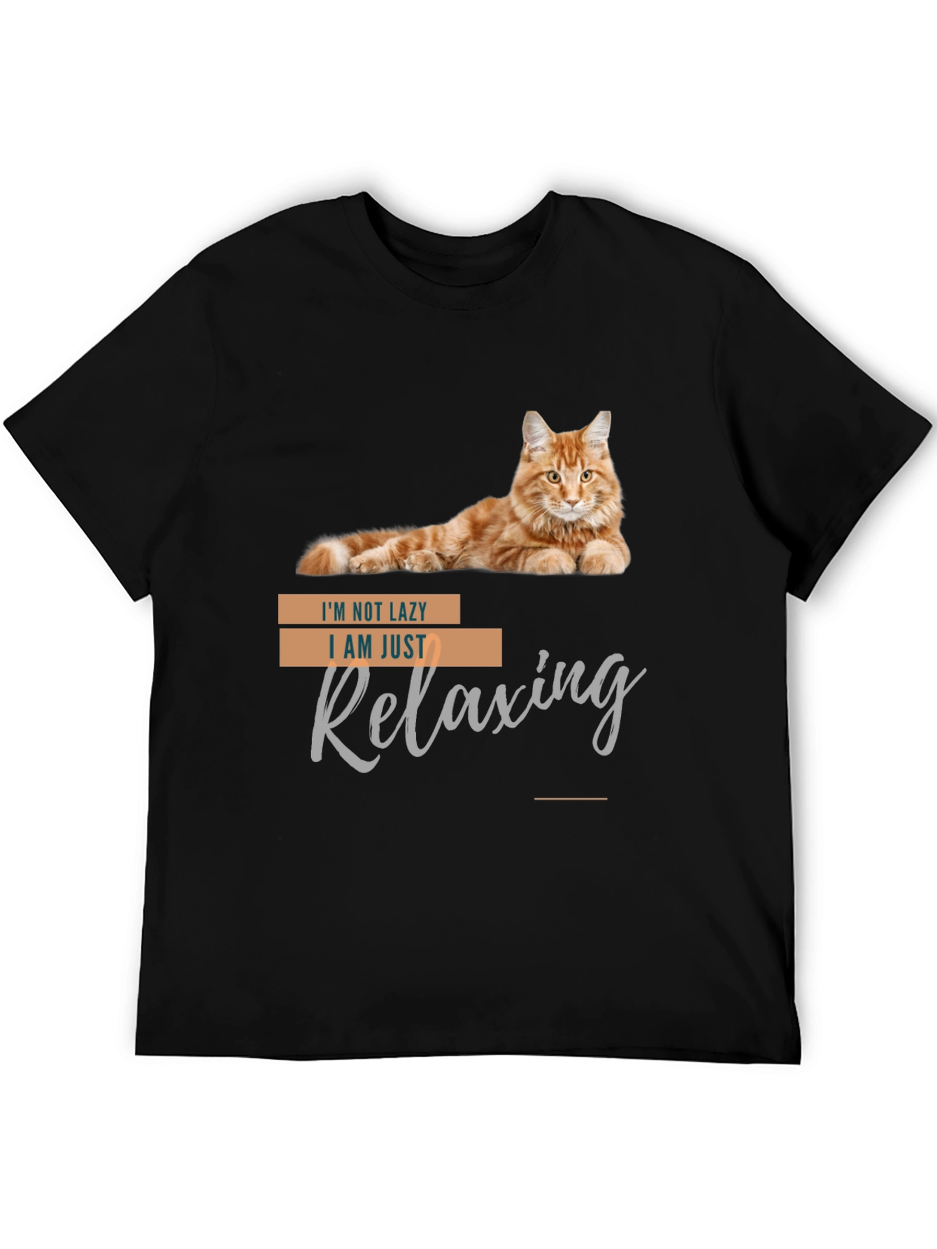 Funny Cat T-Shirt - Im Not Lazy Relaxing