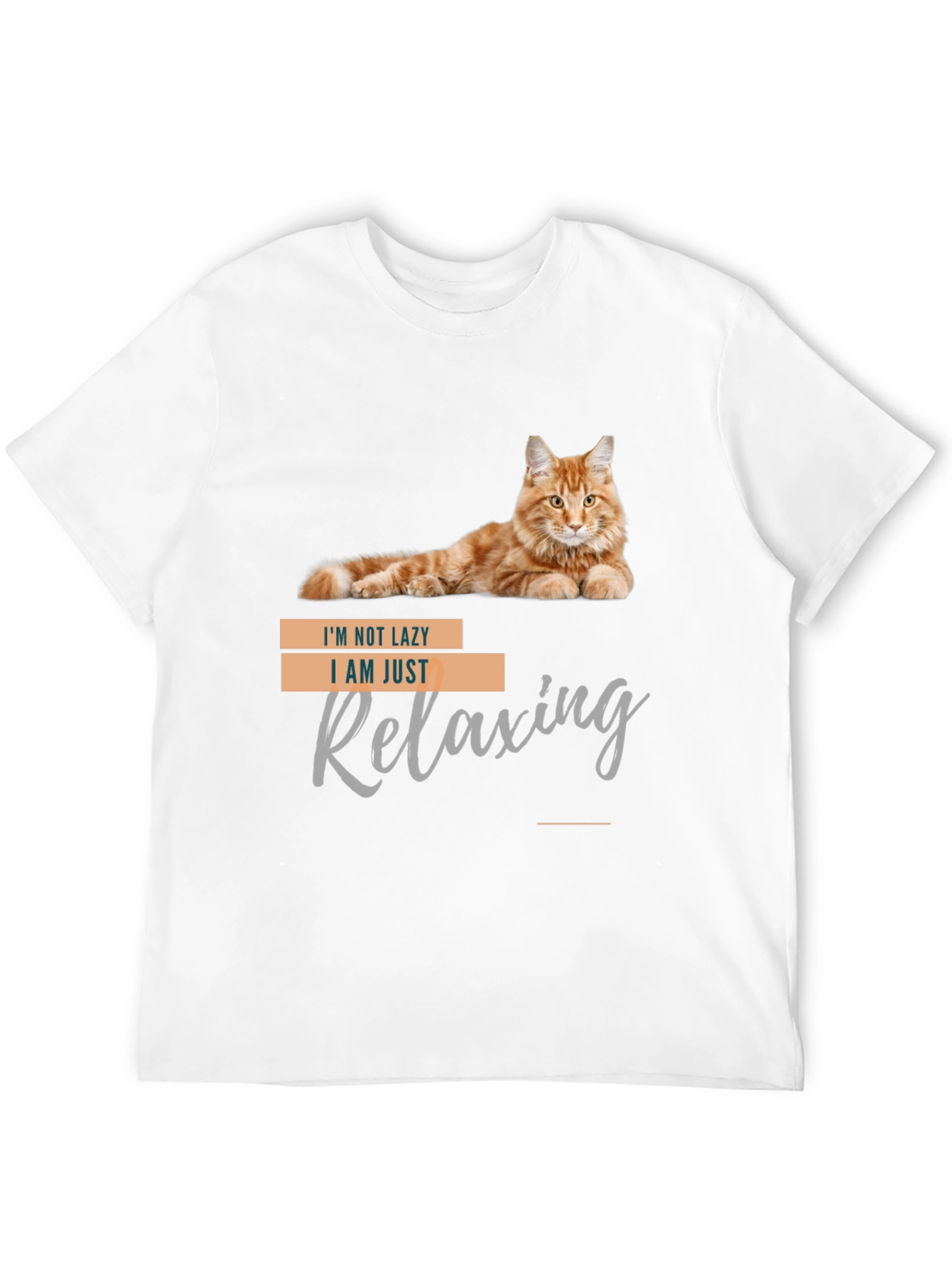 Funny Cat T-Shirt - Im Not Lazy Relaxing