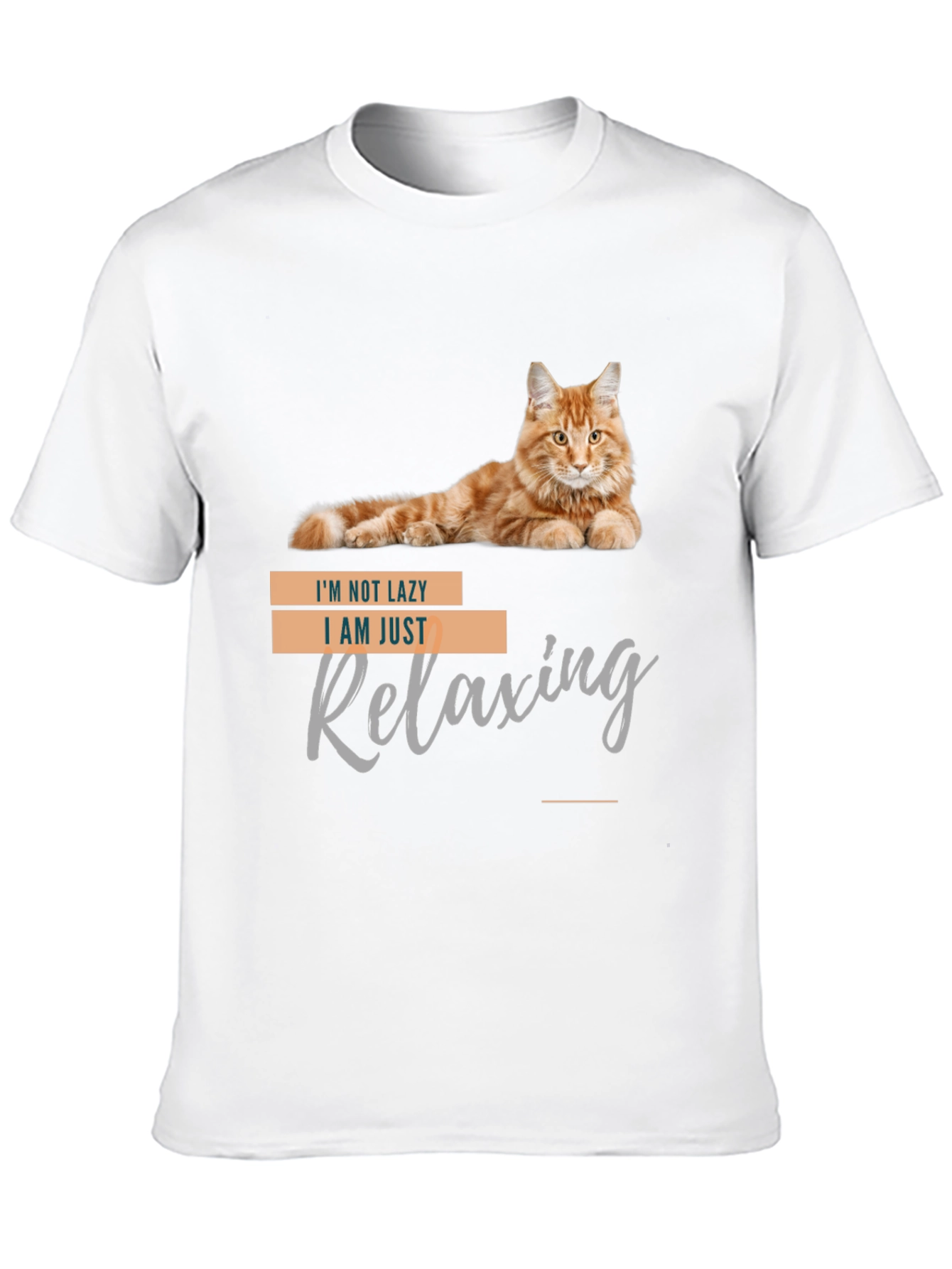Funny Cat T-Shirt - Im Not Lazy Relaxing