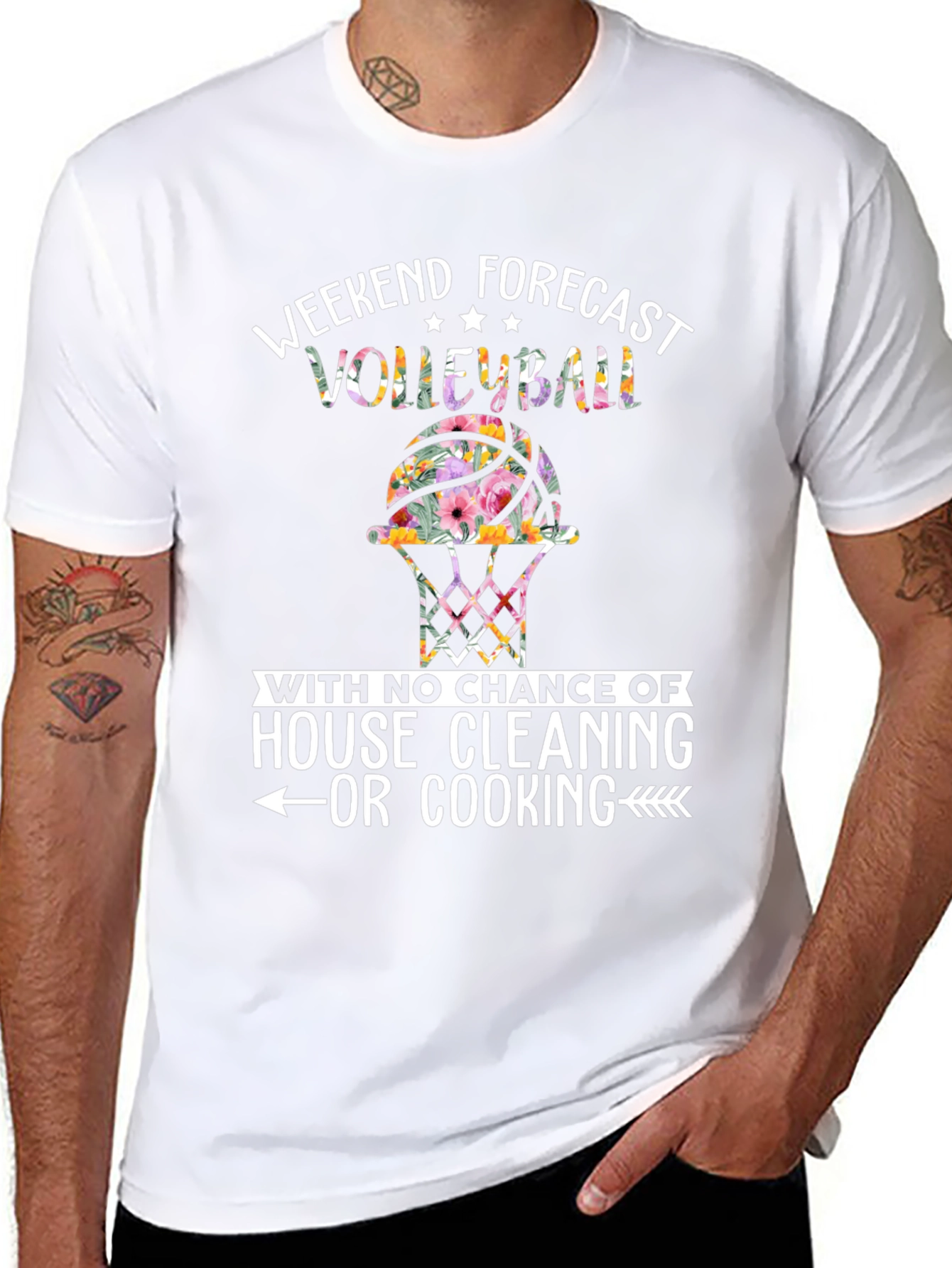 Volleyball Weekend Forecast Graphic Tee