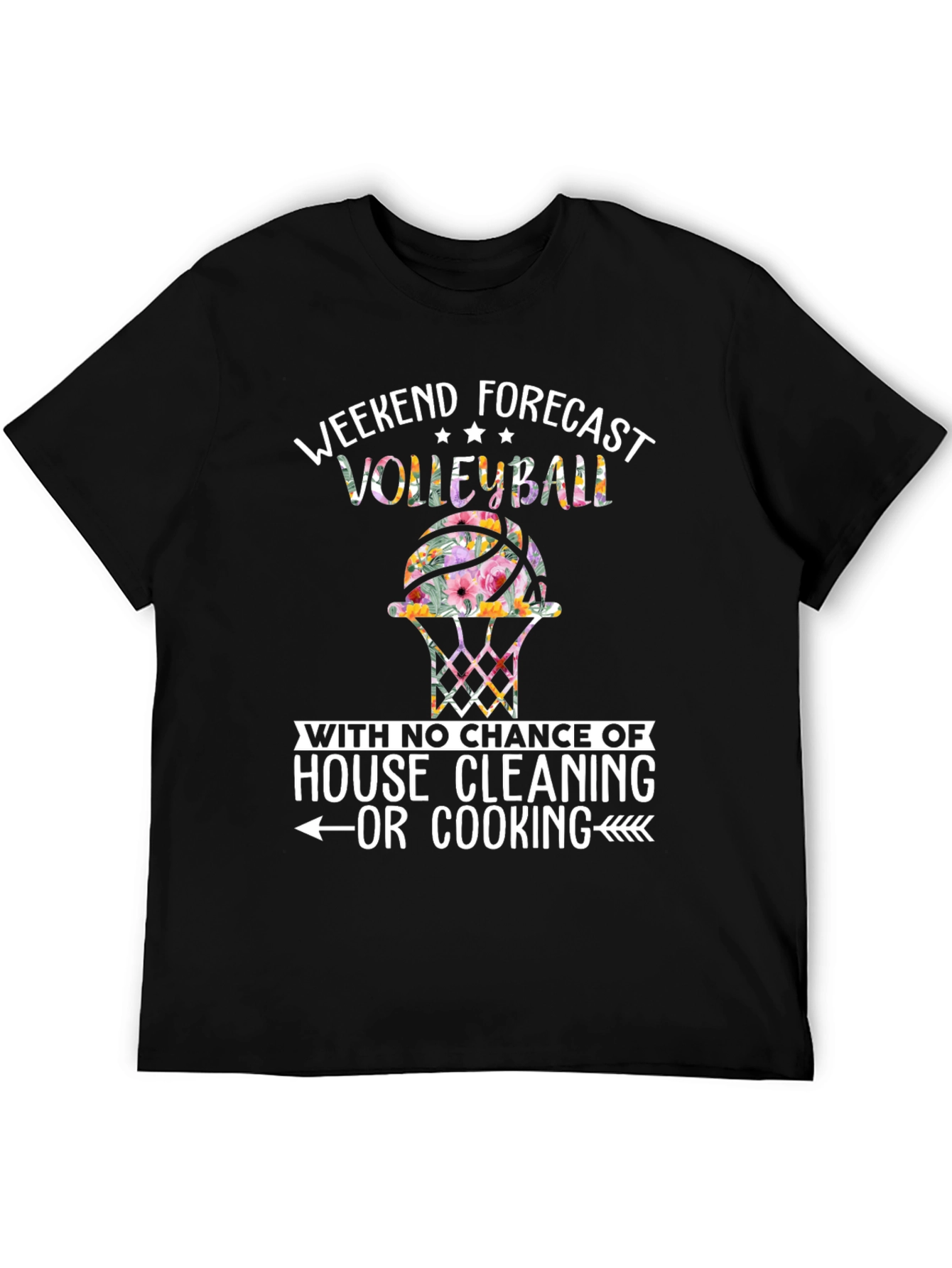 Volleyball Weekend Forecast Graphic Tee